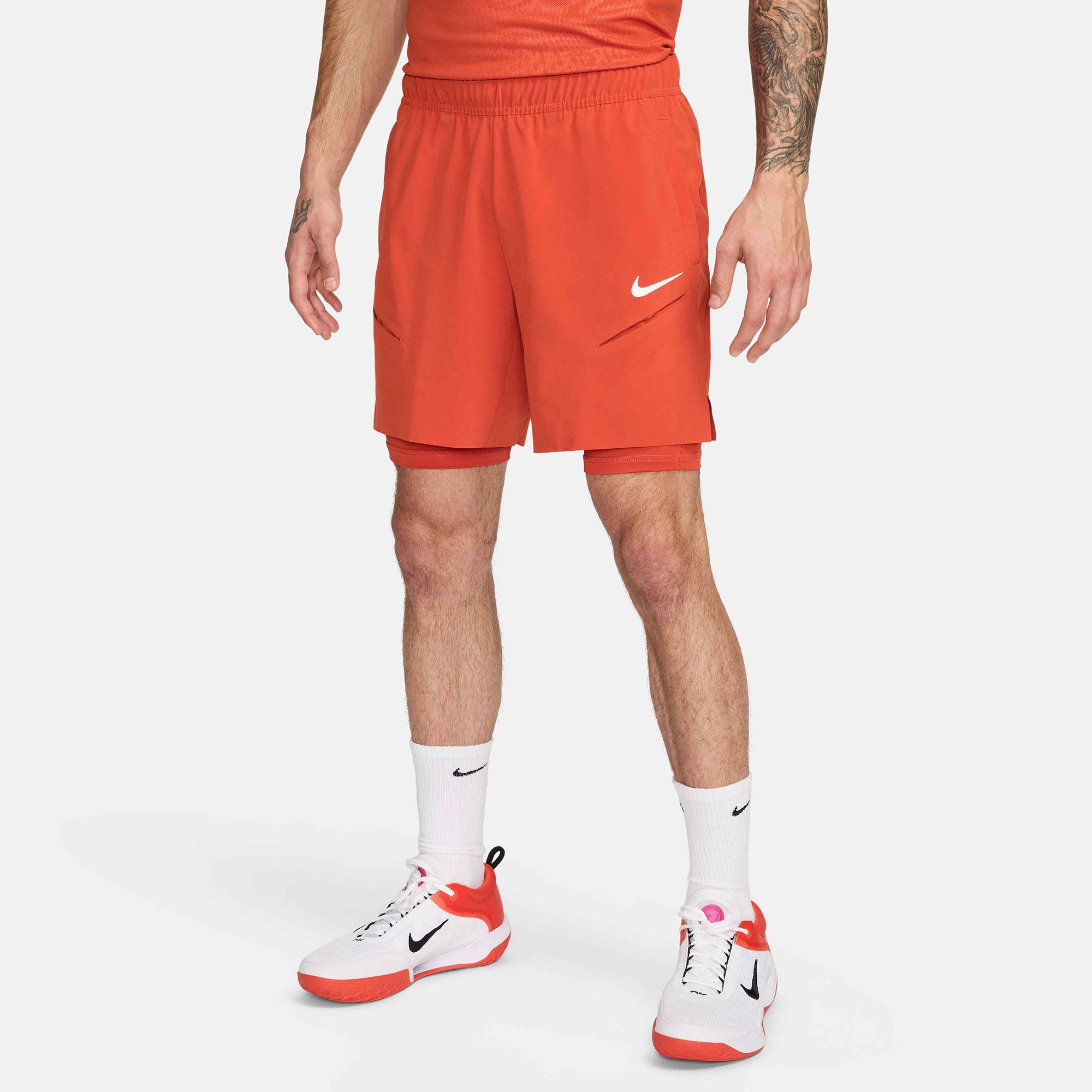 NikeCourt Slam Paris Men's Dri-FIT Tennis Shorts - Orange (1)