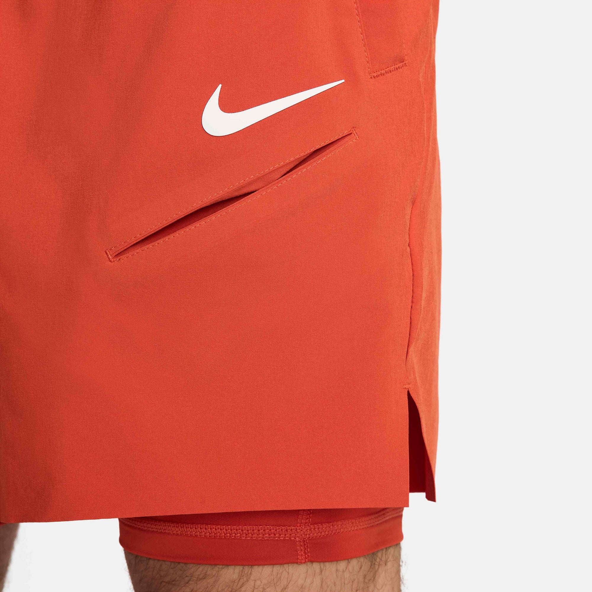 NikeCourt Slam Paris Men's Dri-FIT Tennis Shorts - Orange (6)
