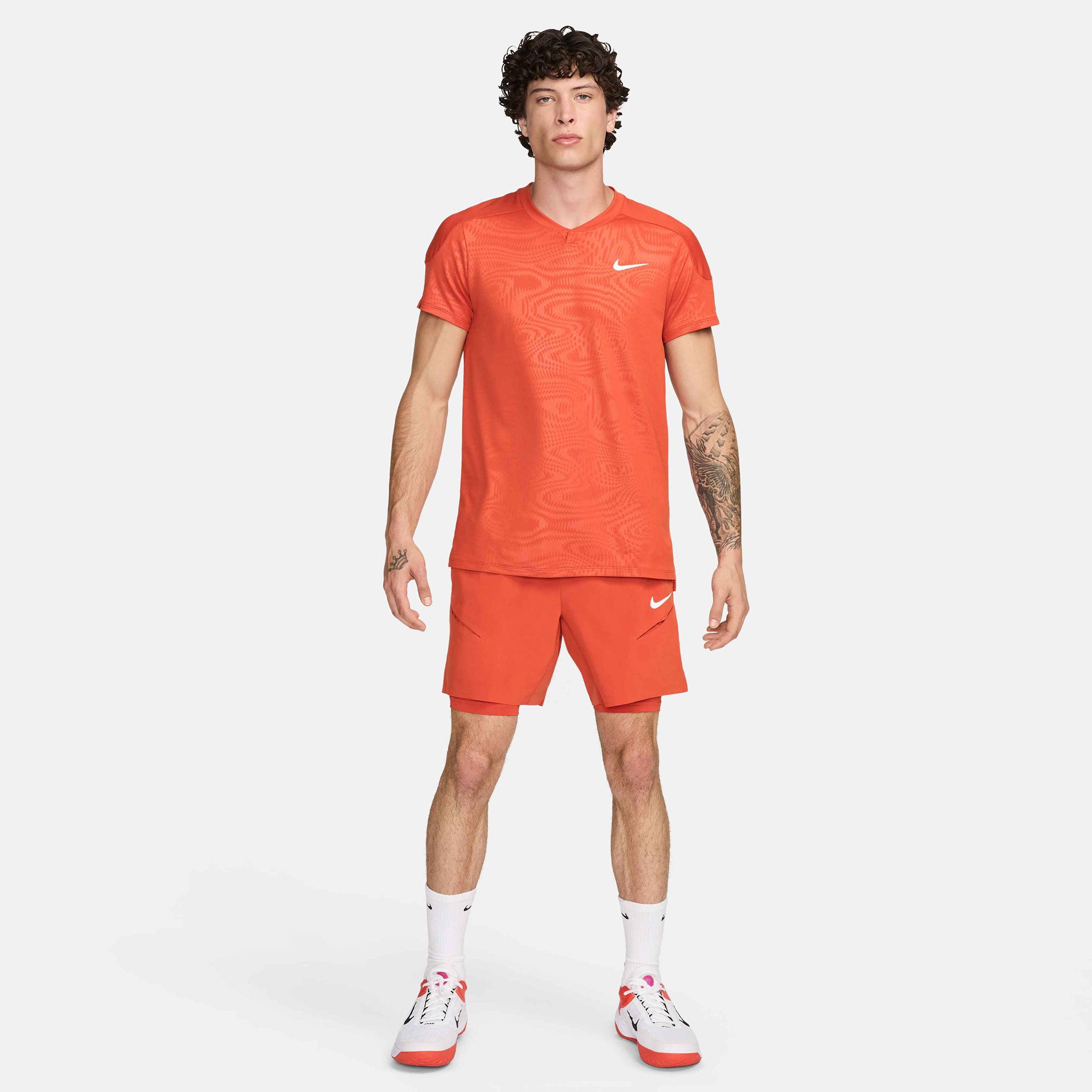 NikeCourt Slam Paris Men's Dri-FIT Tennis Shorts - Orange (8)