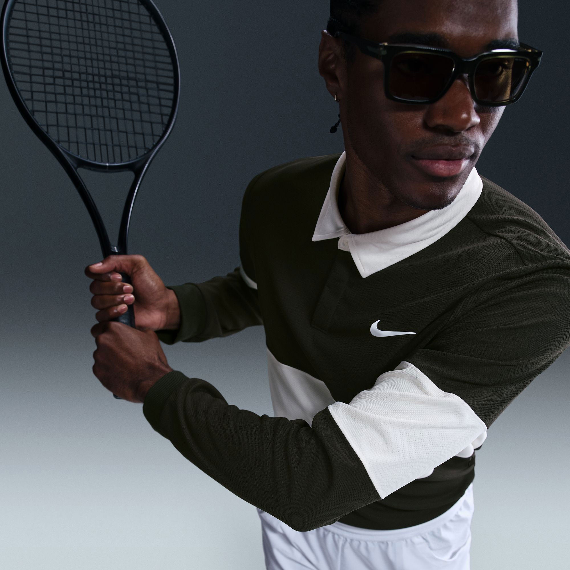 NikeCourt Slam RG Men's Dri-FIT Long Sleeve Tennis Polo - Green (3)