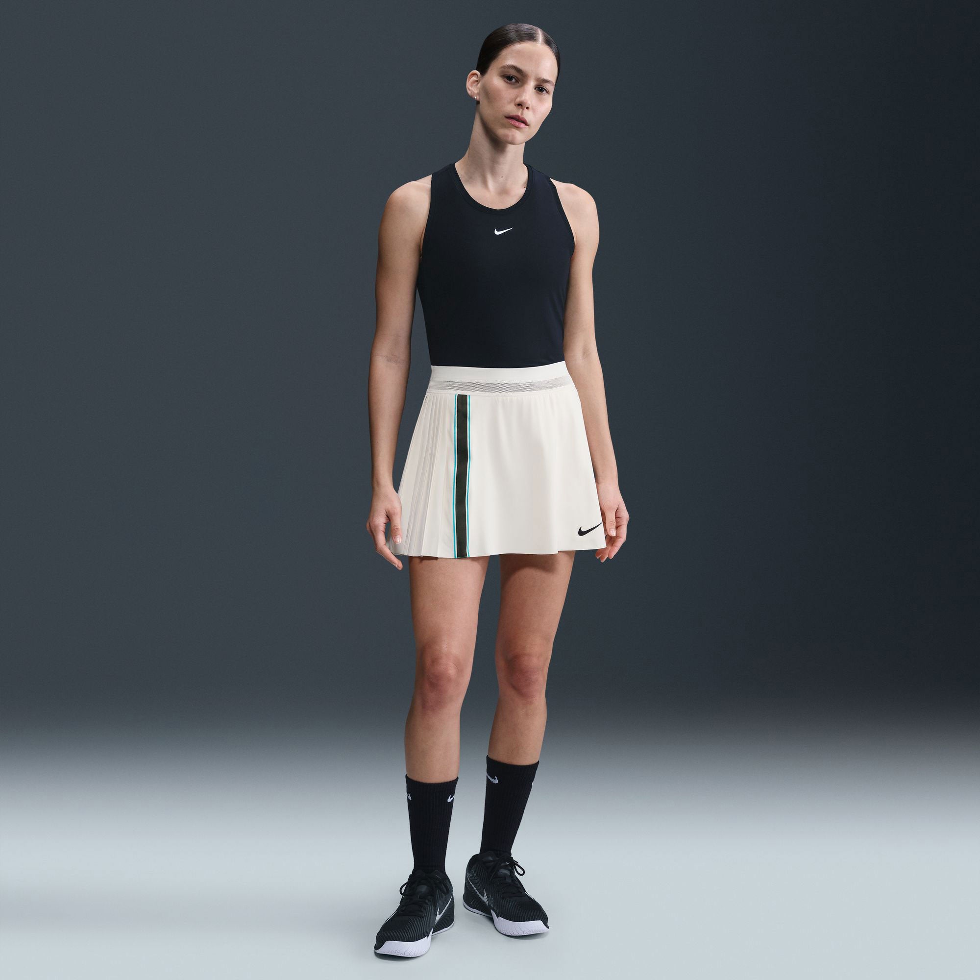NikeCourt Slam RG Women's Dri-FIT High-Waisted Tennis Skirt - White (1)