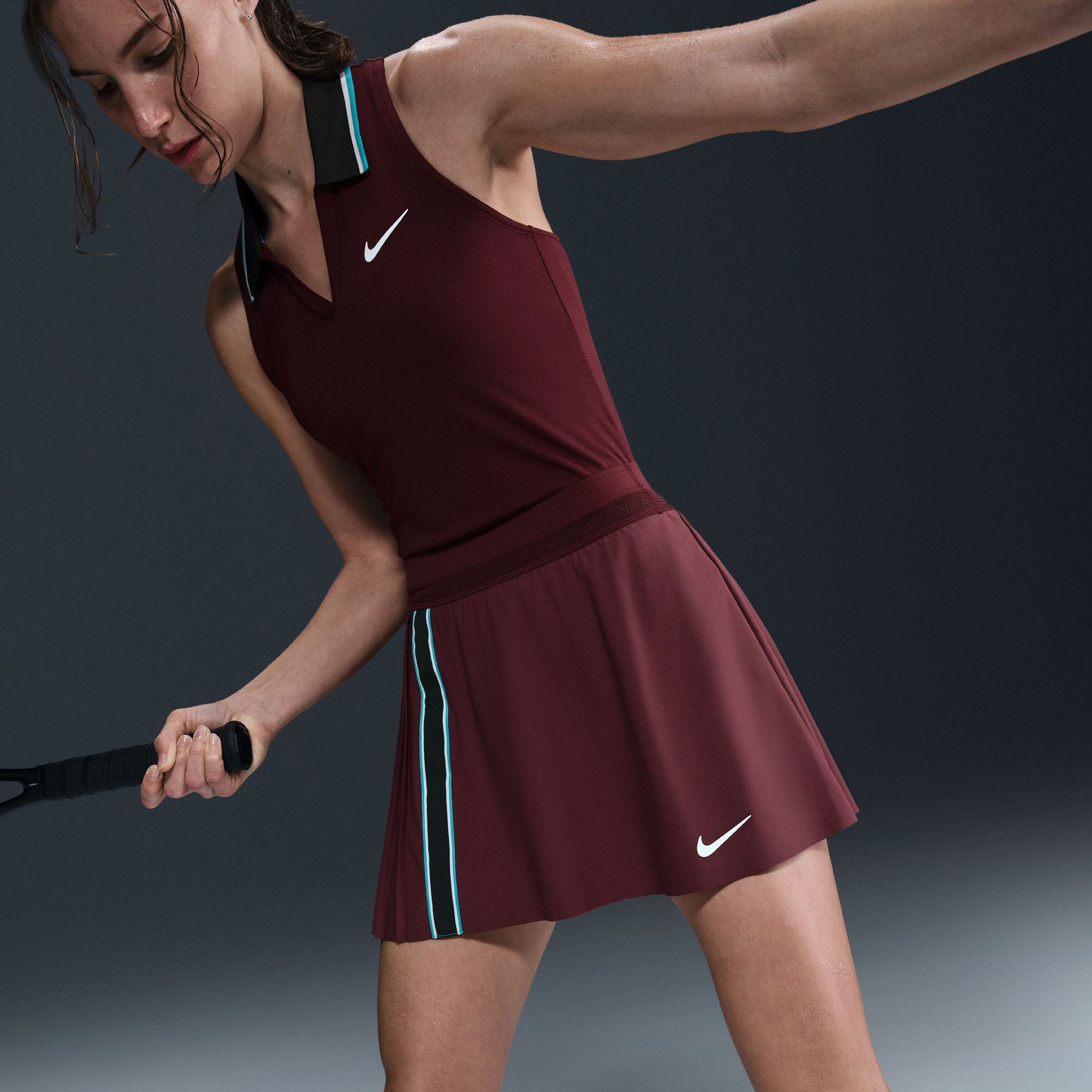 NikeCourt Slam RG Women's Dri-FIT High-Waisted Tennis Skirt - Red (5)