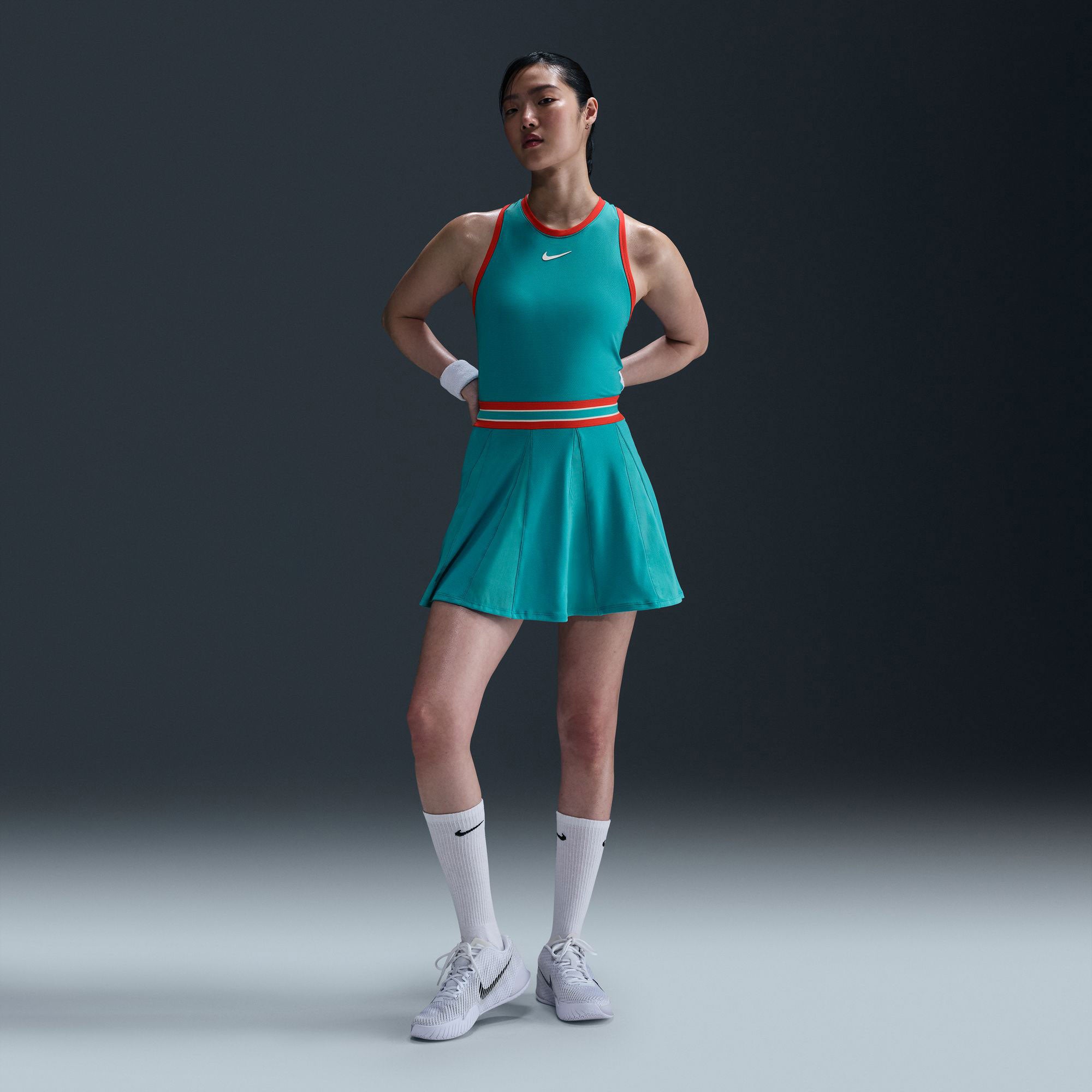 NikeCourt Slam RG Women's Dri-FIT Tennis Dress - Green (1)