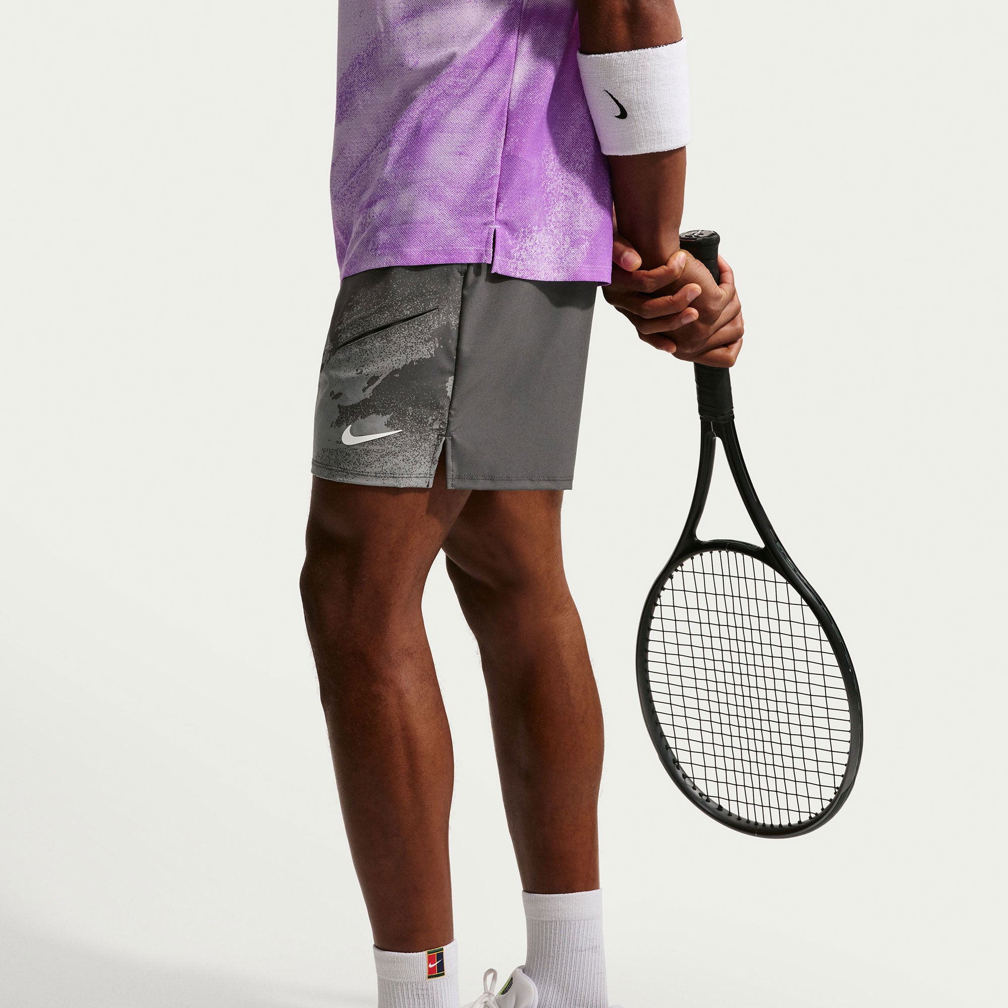 NikeCourt Slam Roland Garros Men's Dri-FIT 6-Inch Tennis Shorts - Grey (4)