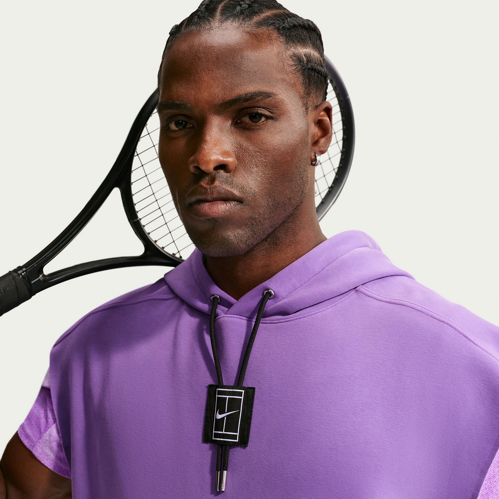 NikeCourt Slam Roland Garros Men's Tennis Sleeveless Pullover Hoodie - Purple (3)