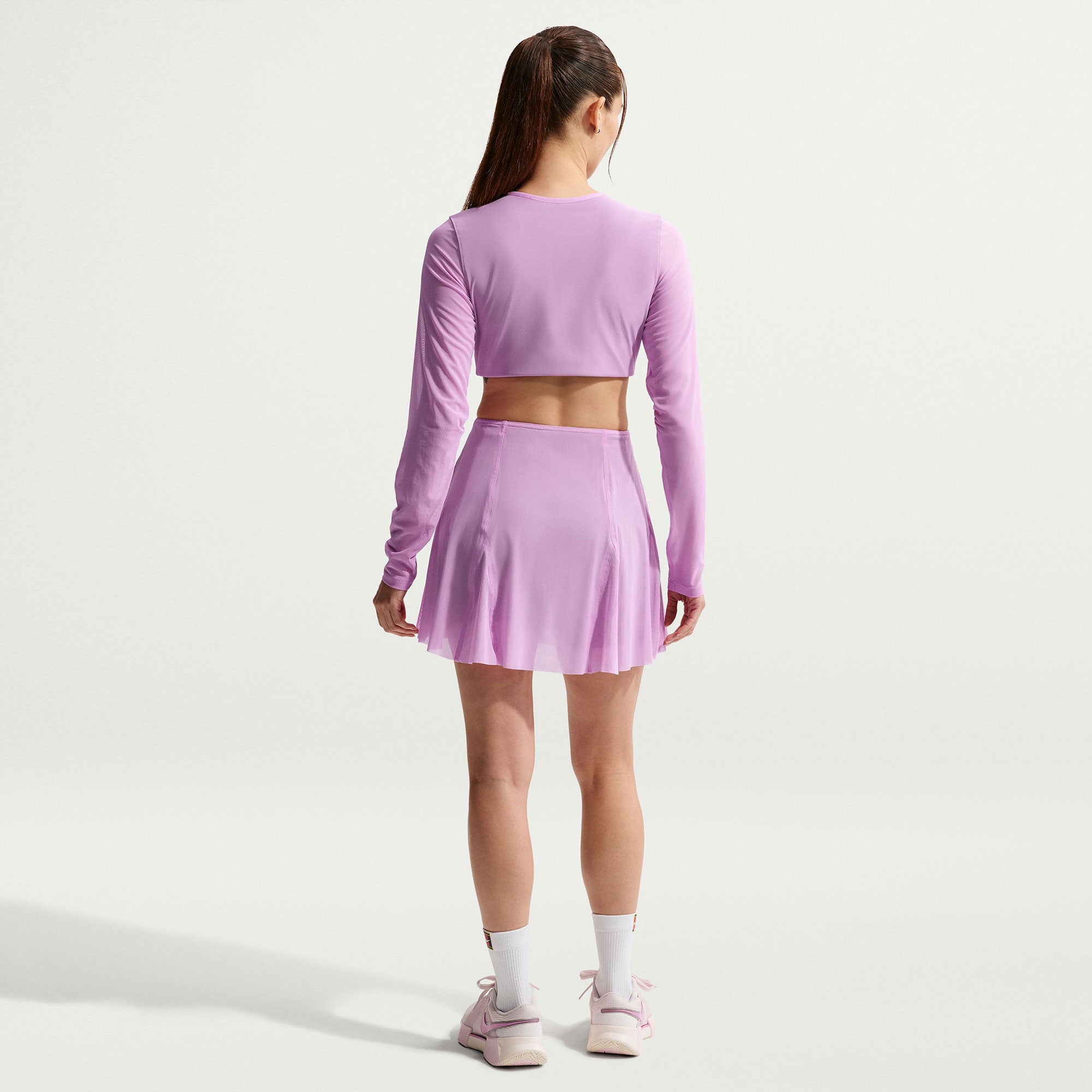 NikeCourt Slam Paris Women's High-Waisted Tennis Skirt - Purple (2)