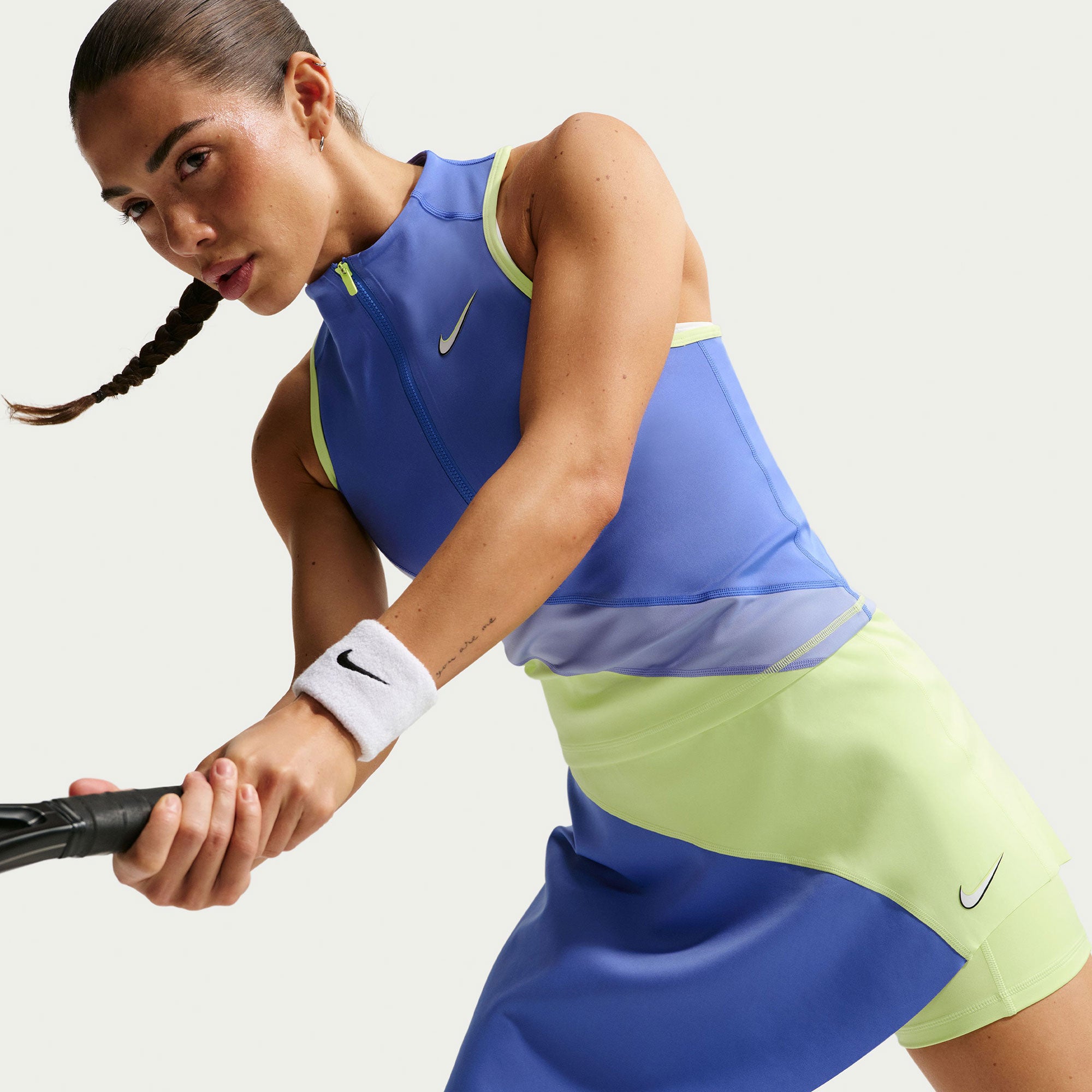 NikeCourt Slam Women's Dri-FIT High-Waisted Tennis Skort - Yellow