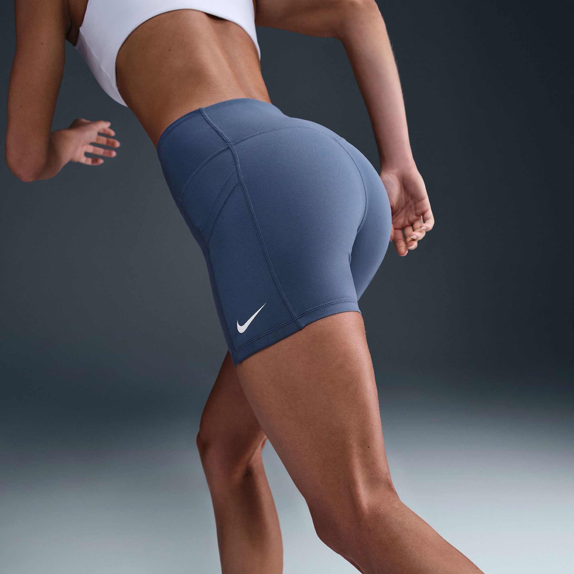 NikeCourt Women's Dri-FIT High-Waisted Tennis Shorts - Blue (4)