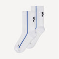 On Court High Tennis Socks - White/Blue (1)