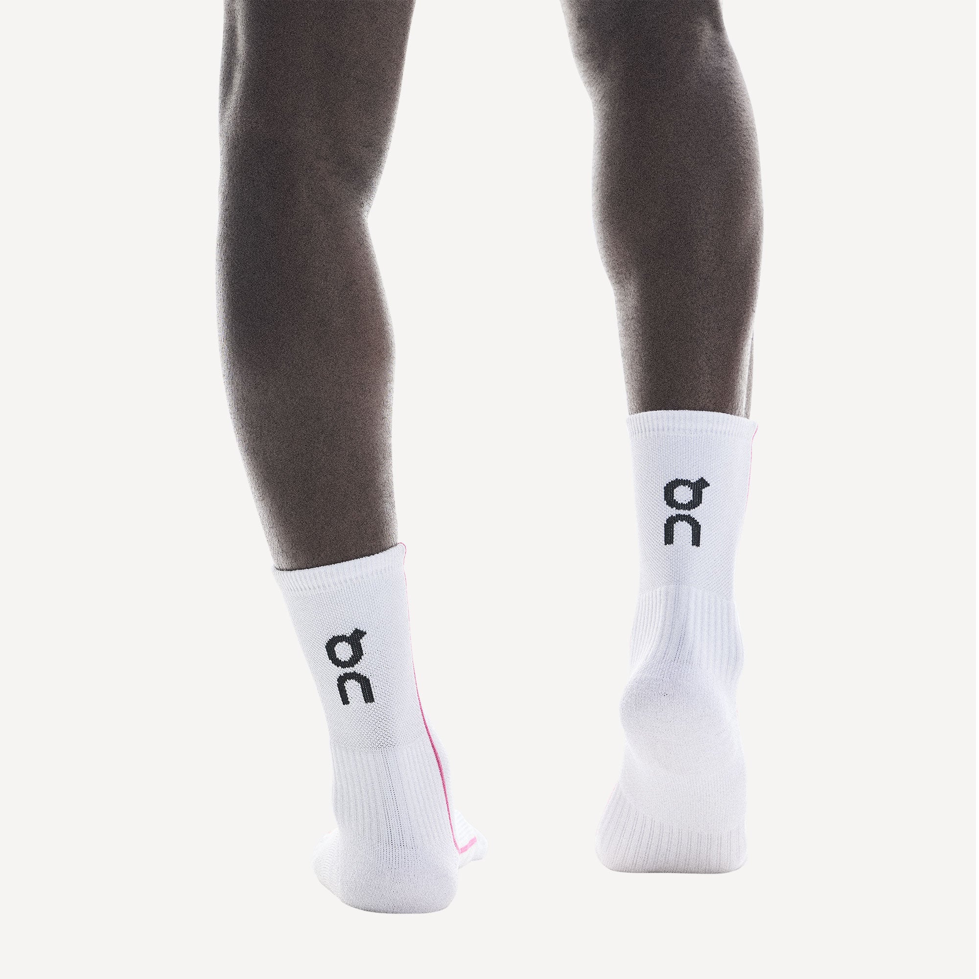 On Court High Tennis Socks - White/Pink (4)