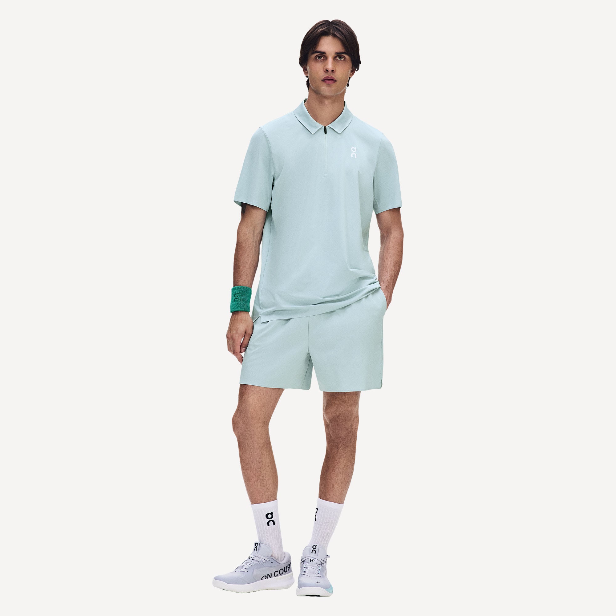On Court Men's 5-Inch Tennis Shorts - Blue (1)