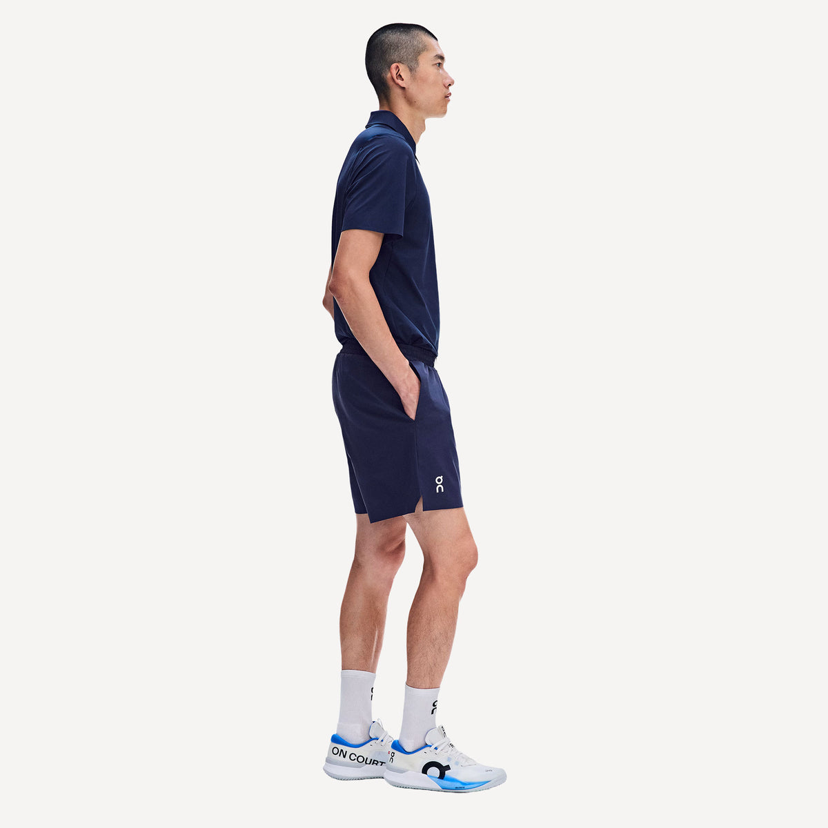On Court Men's 5-Inch Tennis Shorts - Dark Blue (3)