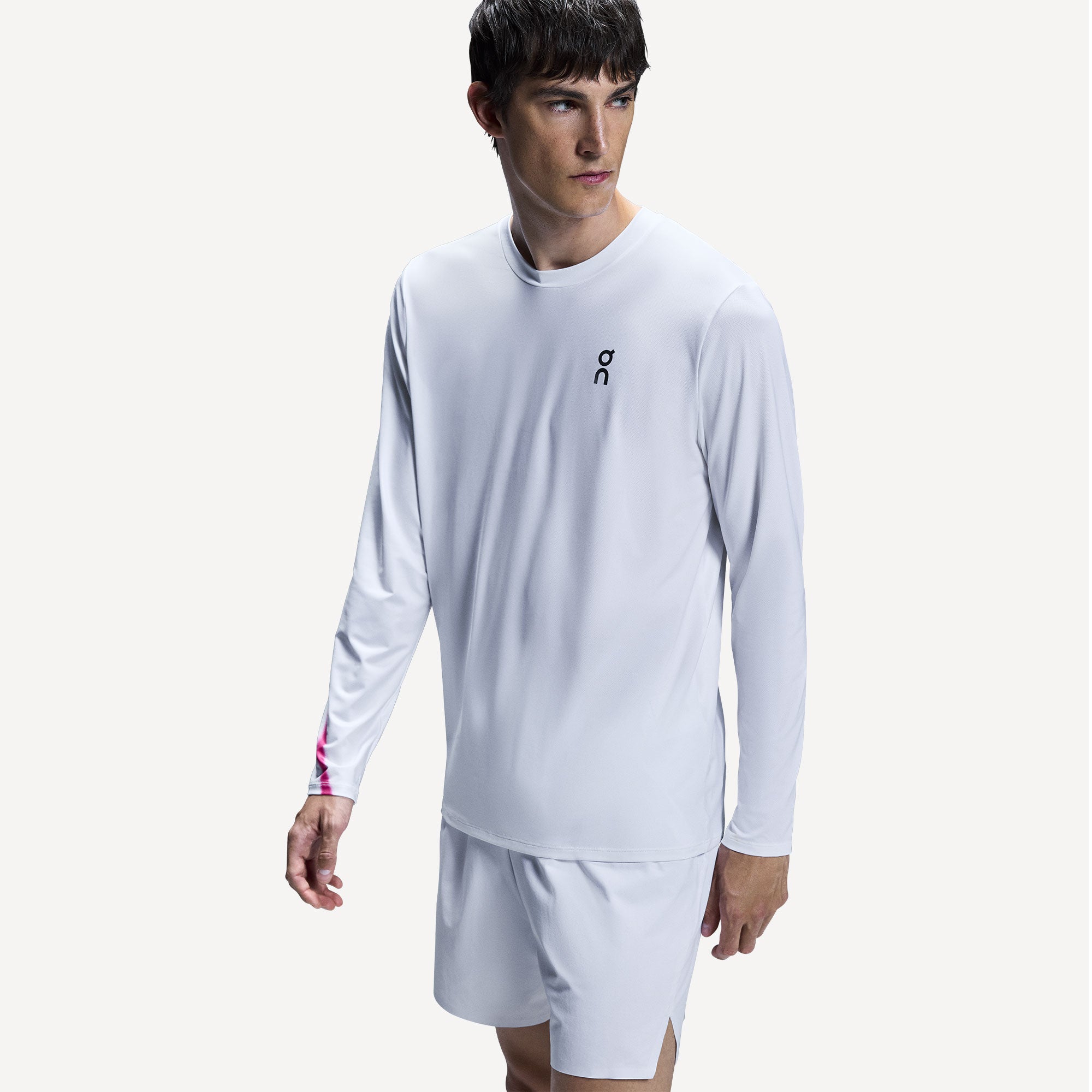 On Court Men's Long Sleeve Tennis Shirt - White (3)