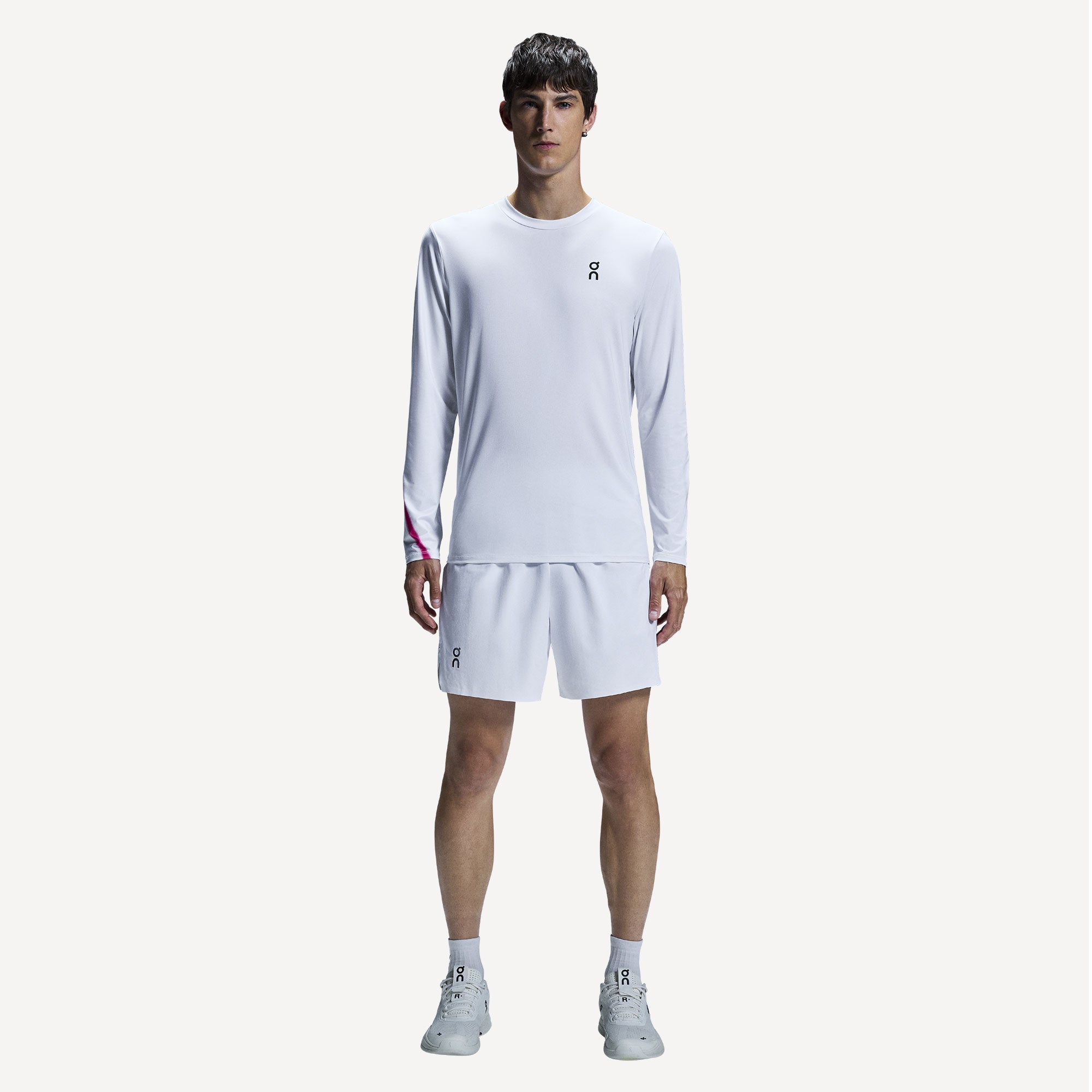 On Court Men's Long Sleeve Tennis Shirt - White (6)