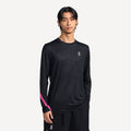 On Court Men's Long Sleeve Tennis Shirt - Black (1)