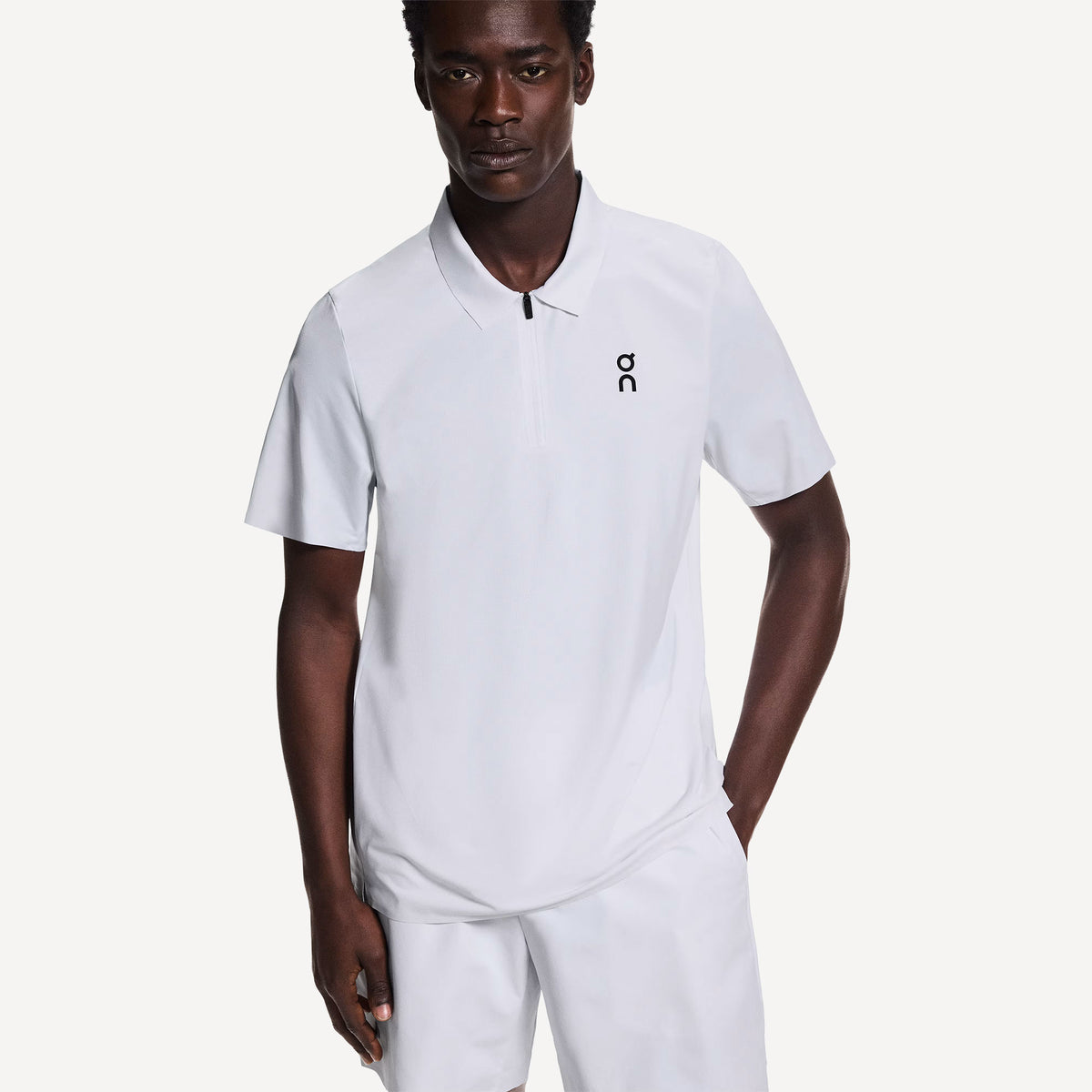 On Court Men's Tennis Polo - White (1)