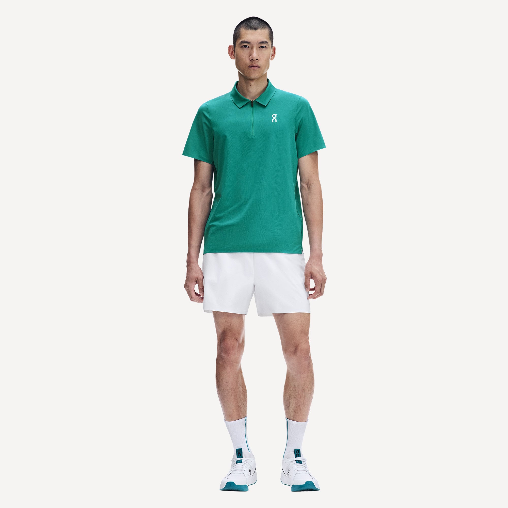 On Court Men's Tennis Polo - Green (2)