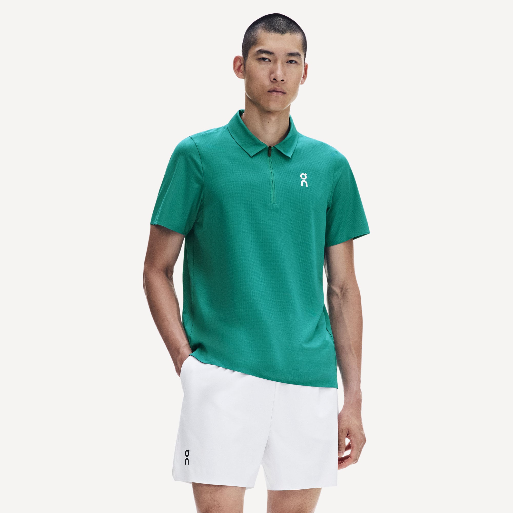 On Court Men's Tennis Polo - Green (6)