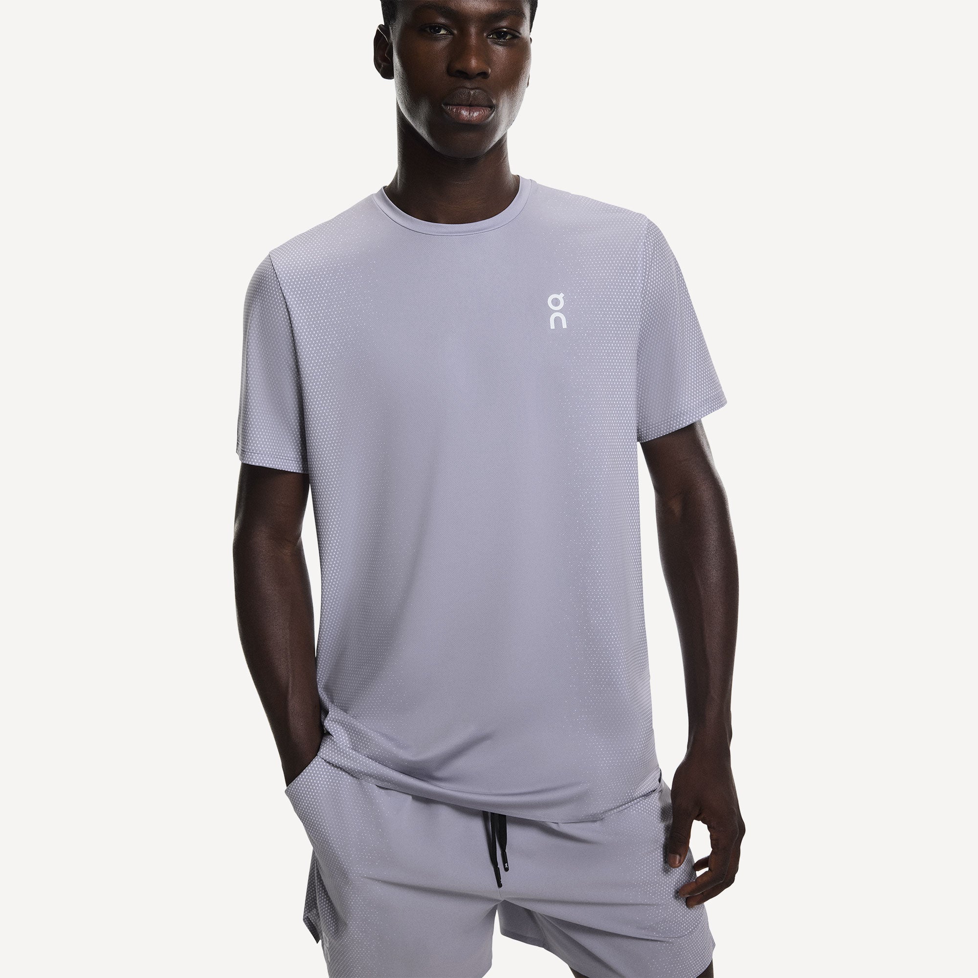 On Court Men's Tennis Shirt - Lilac (3)