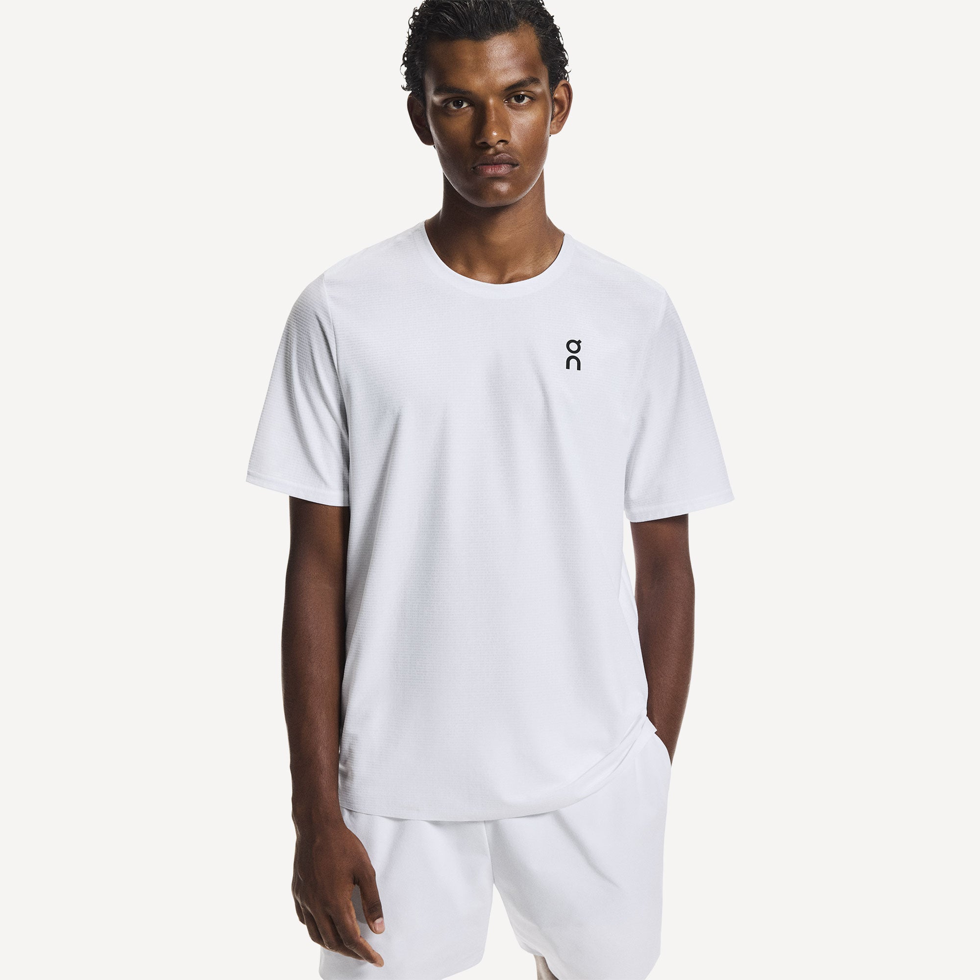 On Court Men's Tennis Shirt - White (1)