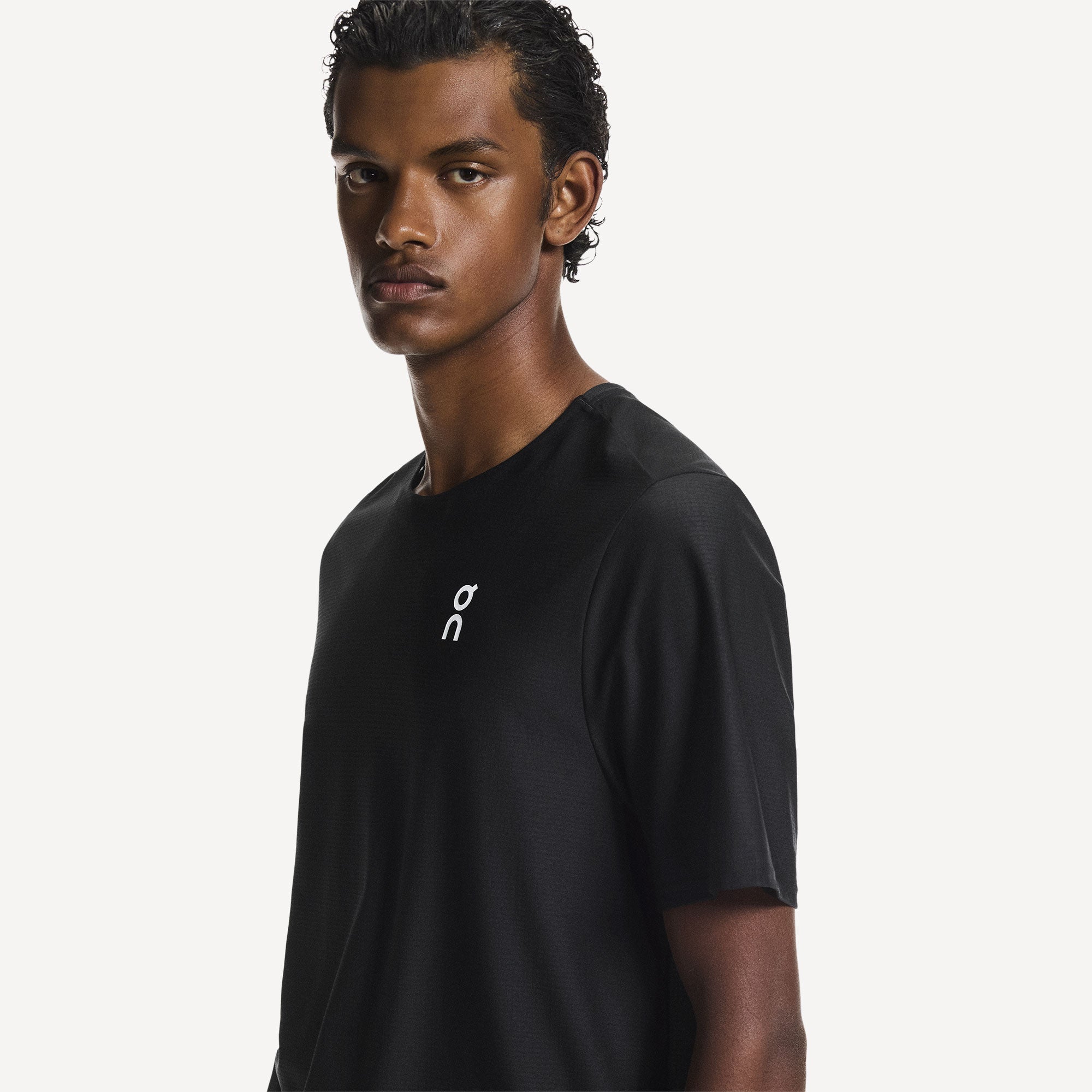 On Court Men's Tennis Shirt - Black (3)
