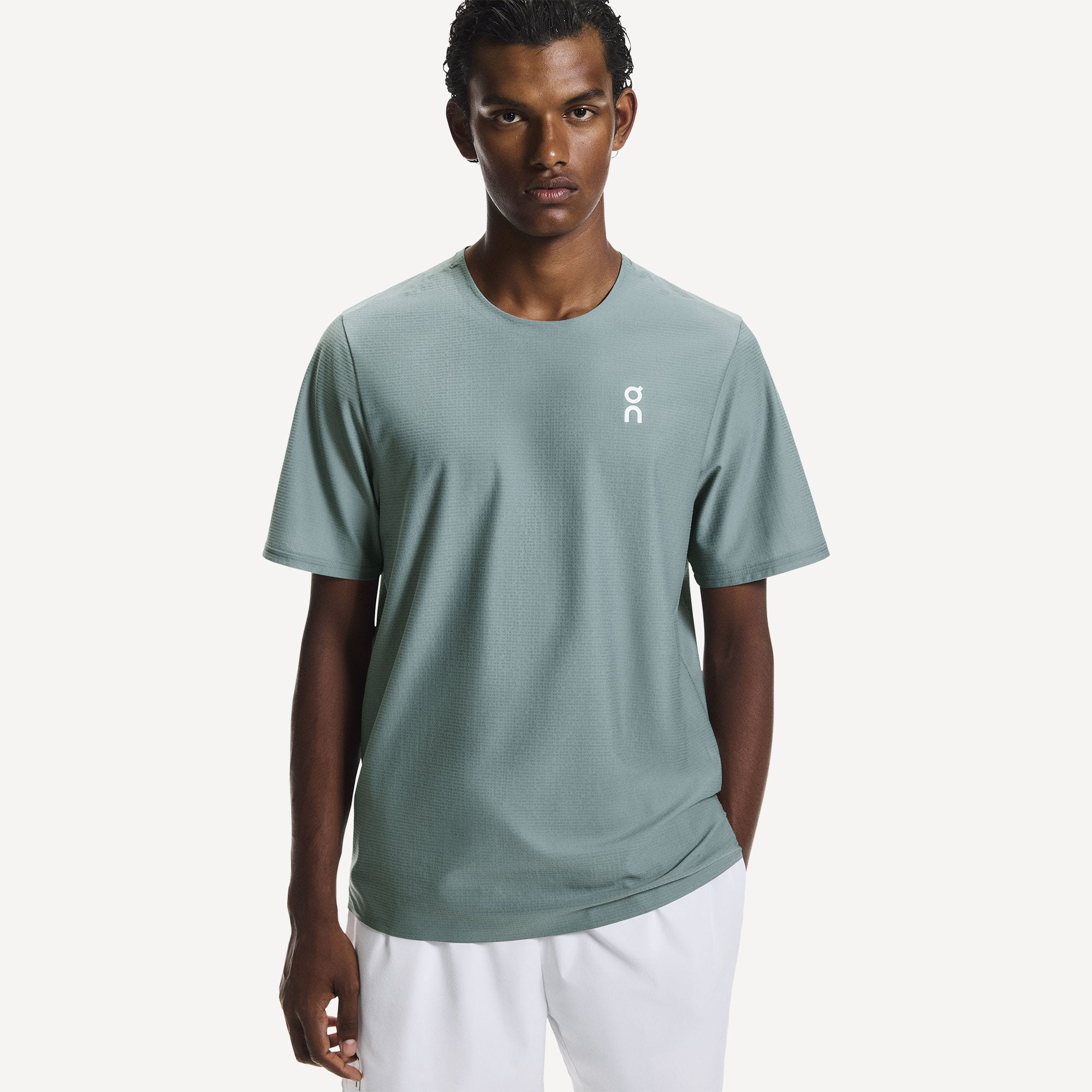 On Court Men's Tennis Shirt - Green (1)