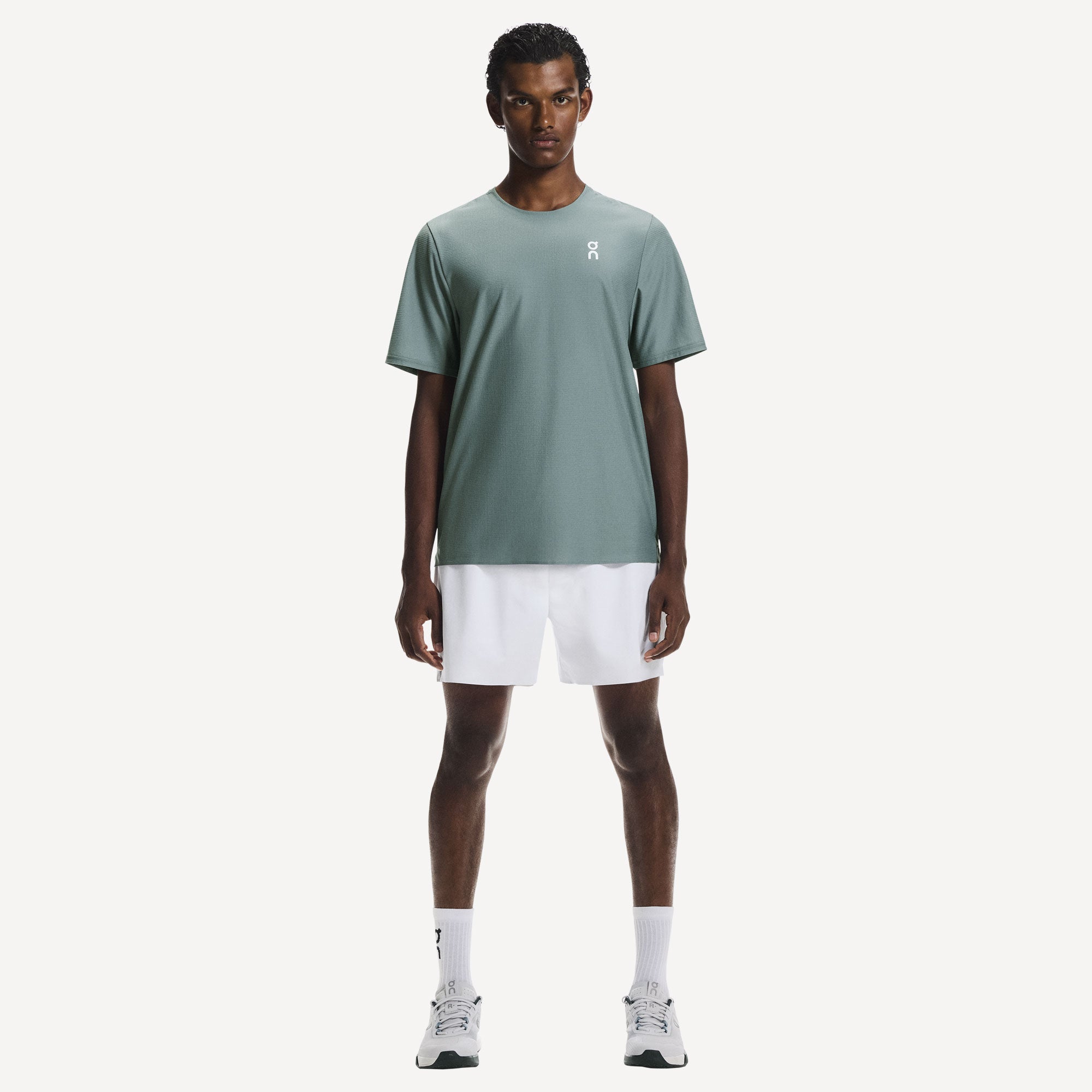 On Court Men's Tennis Shirt - Green (5)