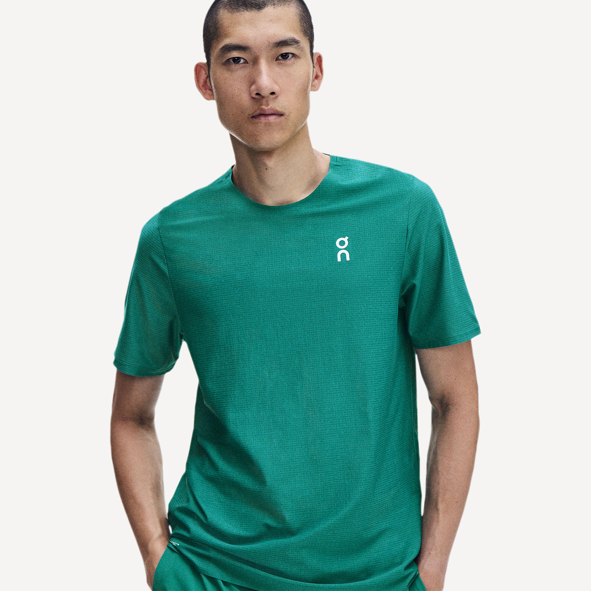 On Court Men's Tennis Shirt - Green (7)
