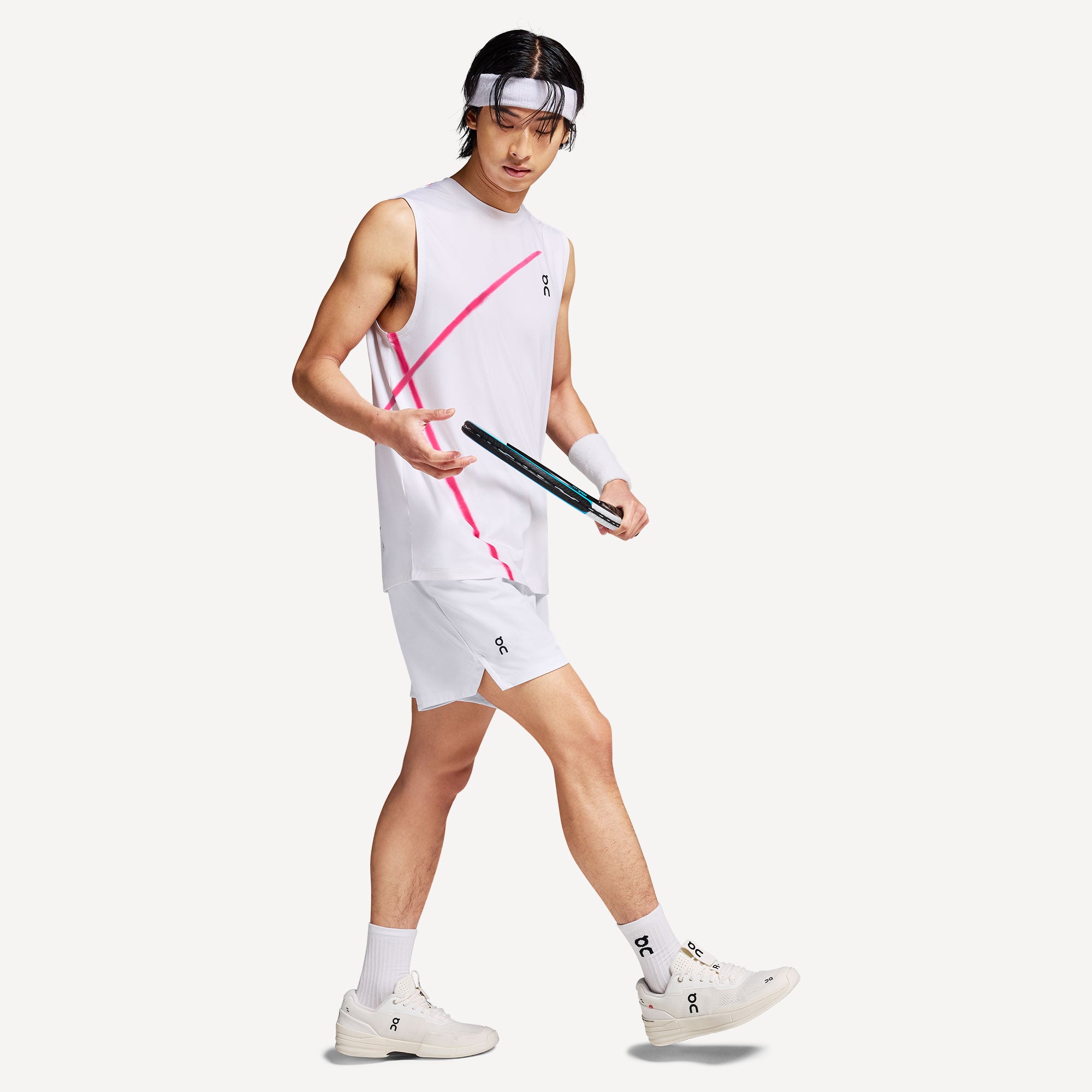 On Court Men's Tennis Shorts - White (4)