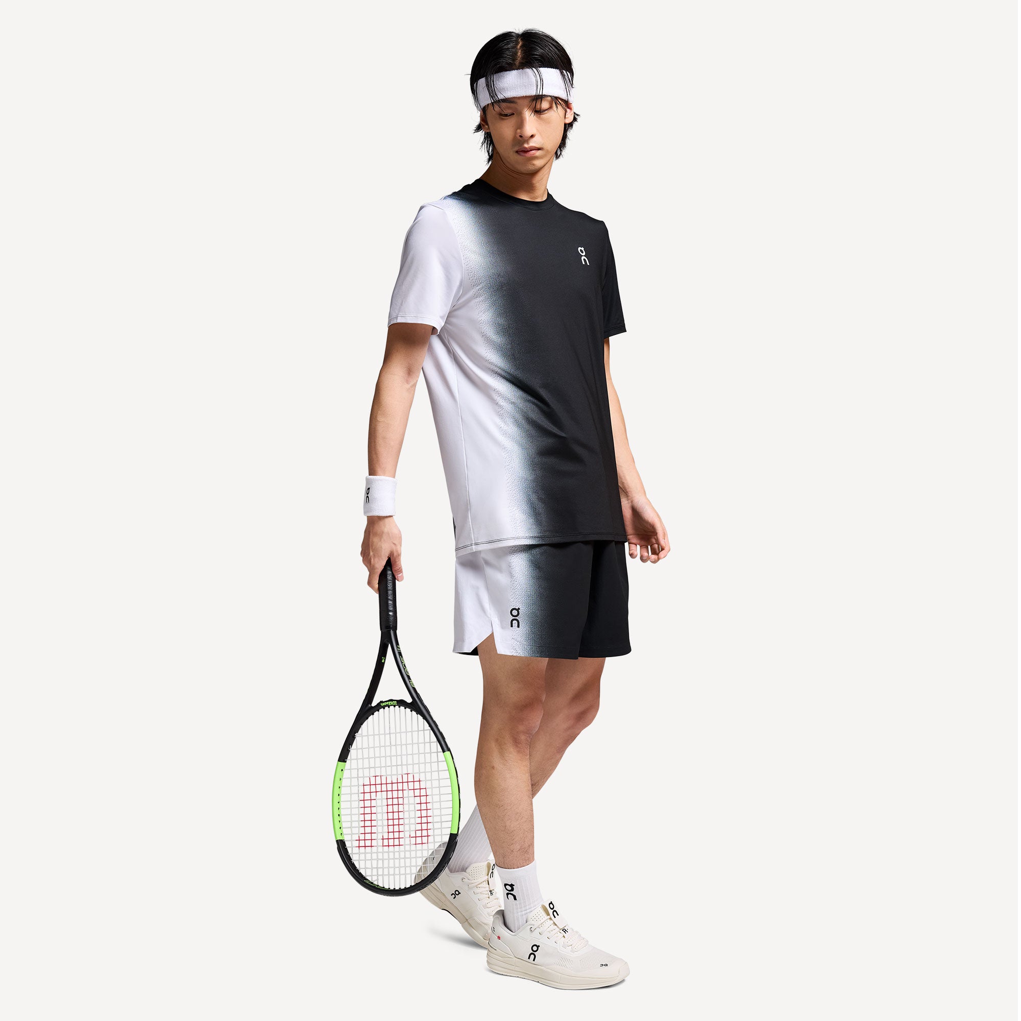 On Court Men's Tennis Shorts - Black/White | Tennis Only