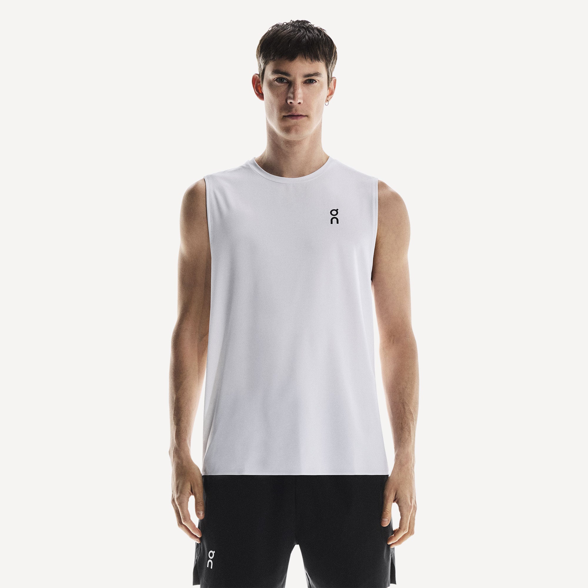 On Court Men's Tennis Tank - White (1)