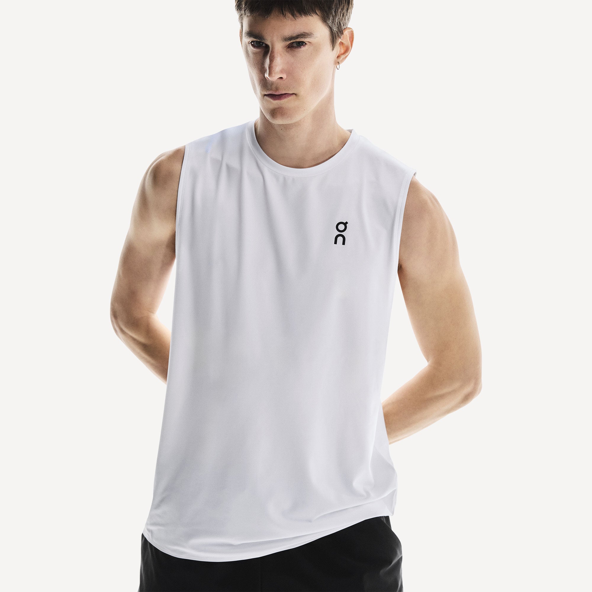 On Court Men's Tennis Tank - White (3)