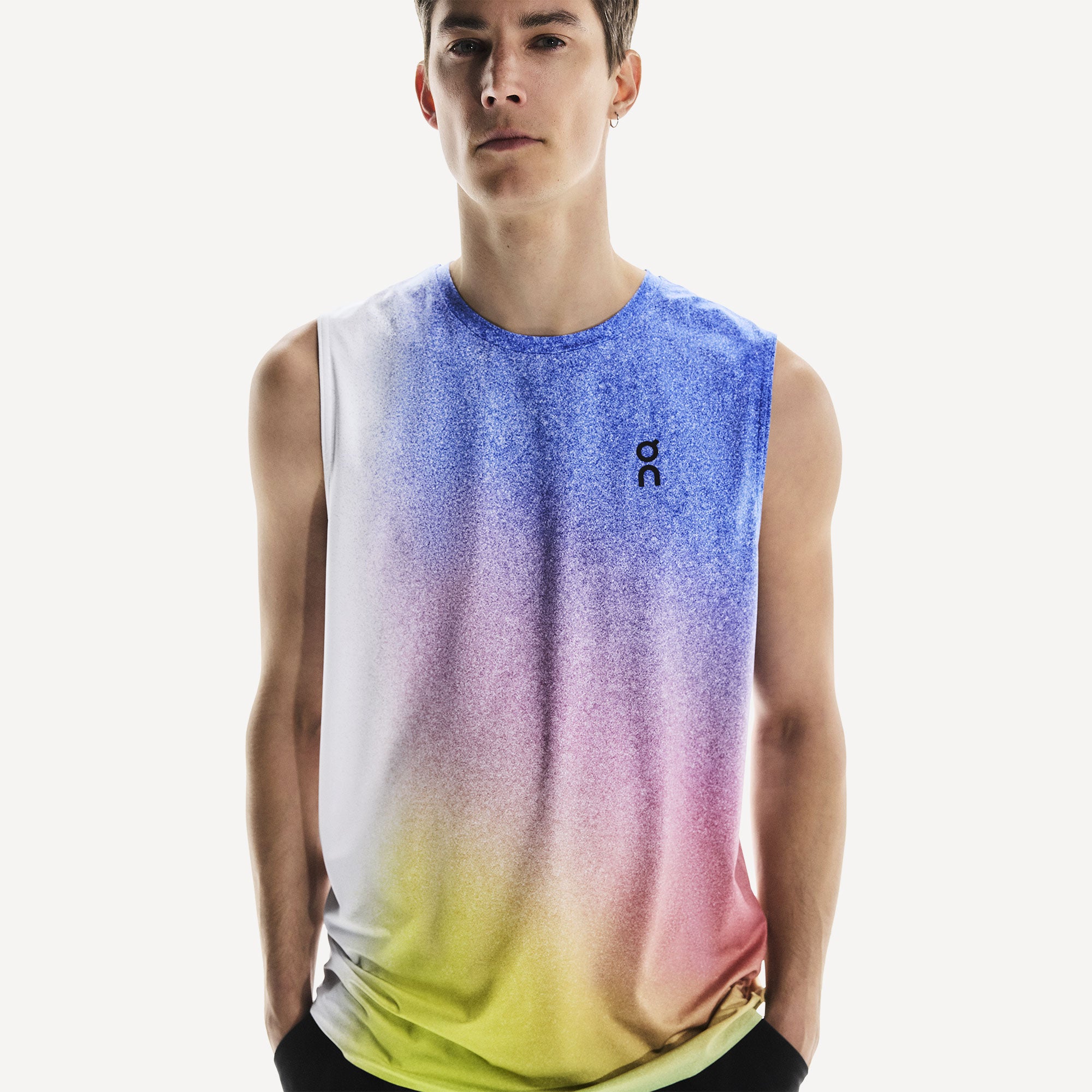 On Court Men's Tennis Tank - White (3)