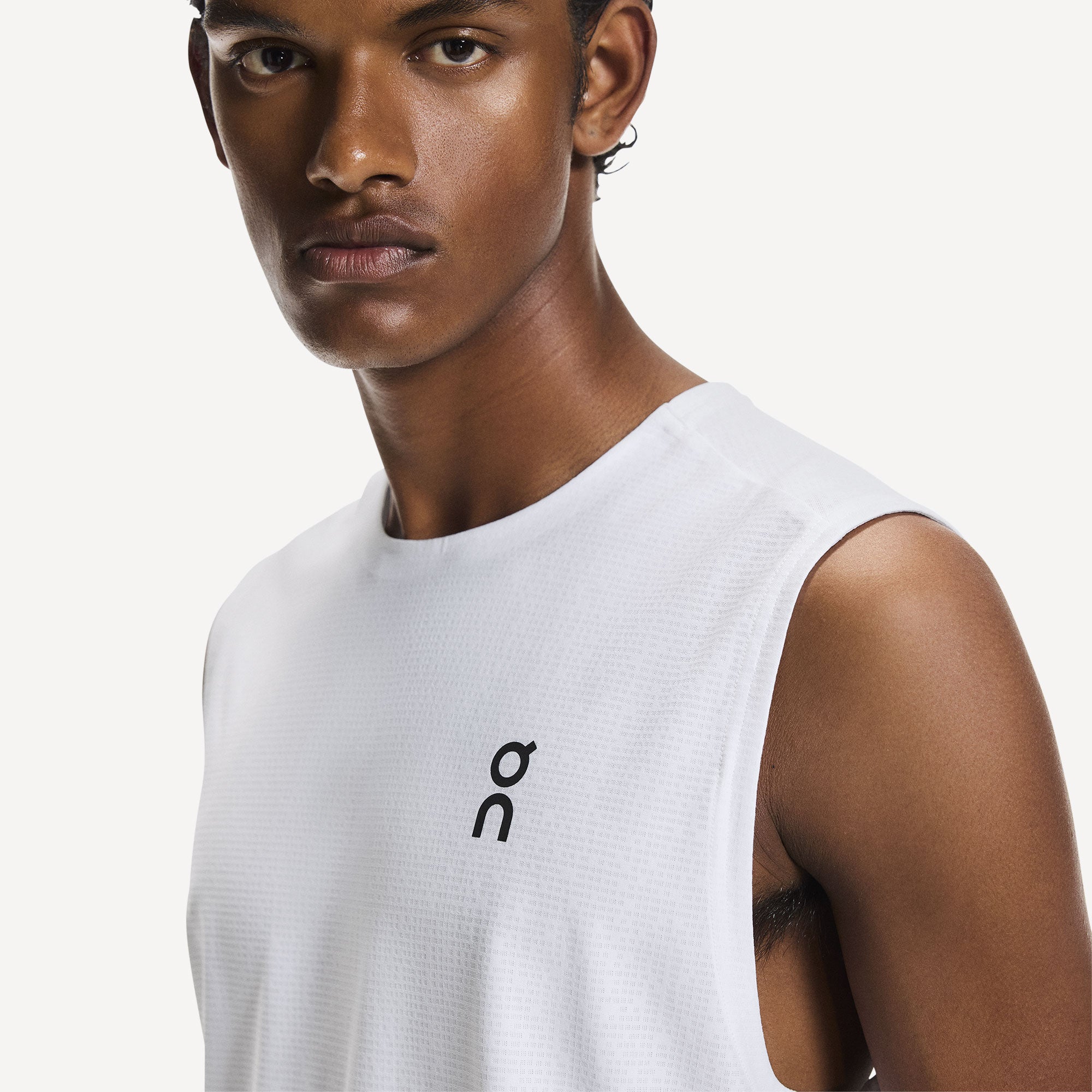 On Court Men's Tennis Tank - White (3)