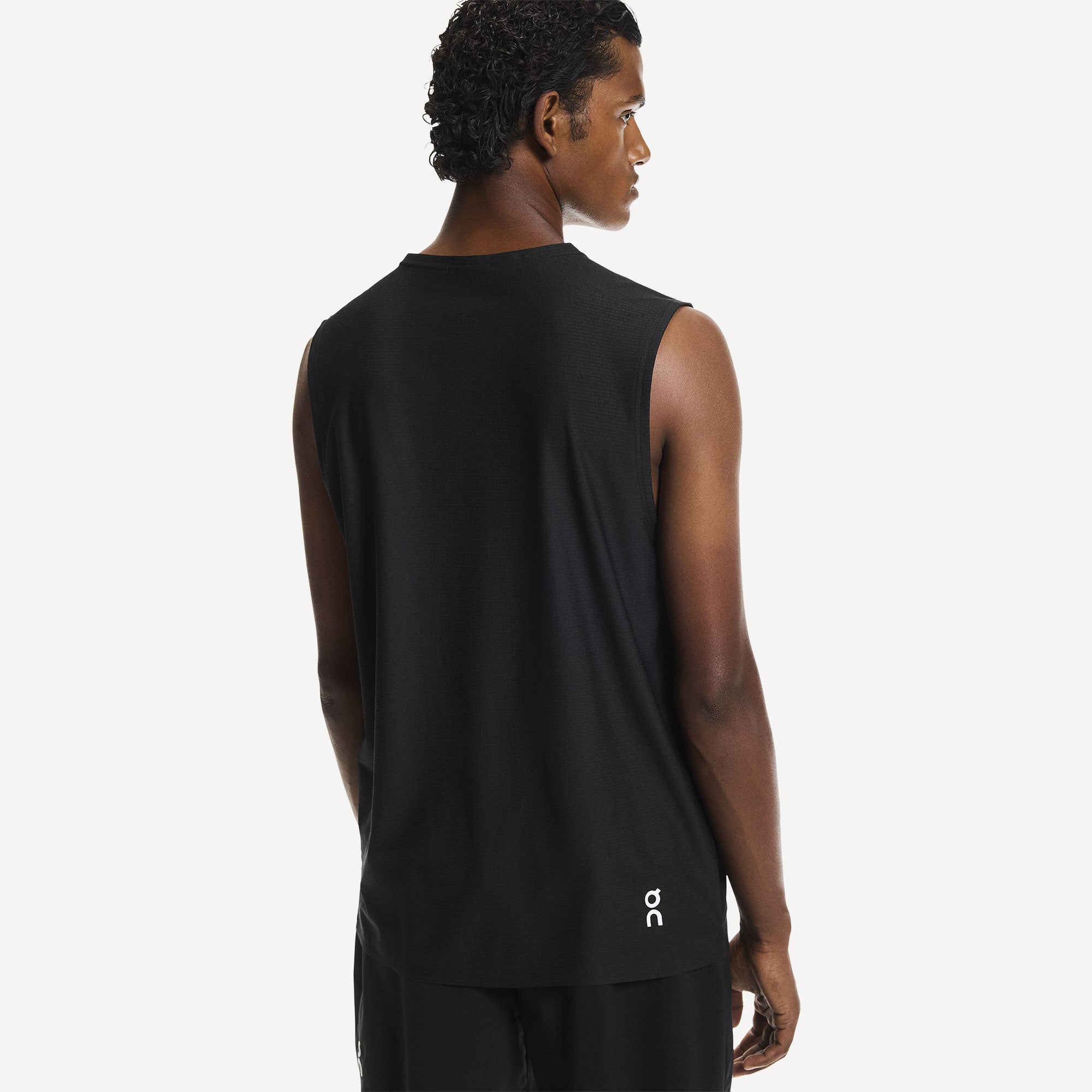 On Court Men's Tennis Tank - Black (2)