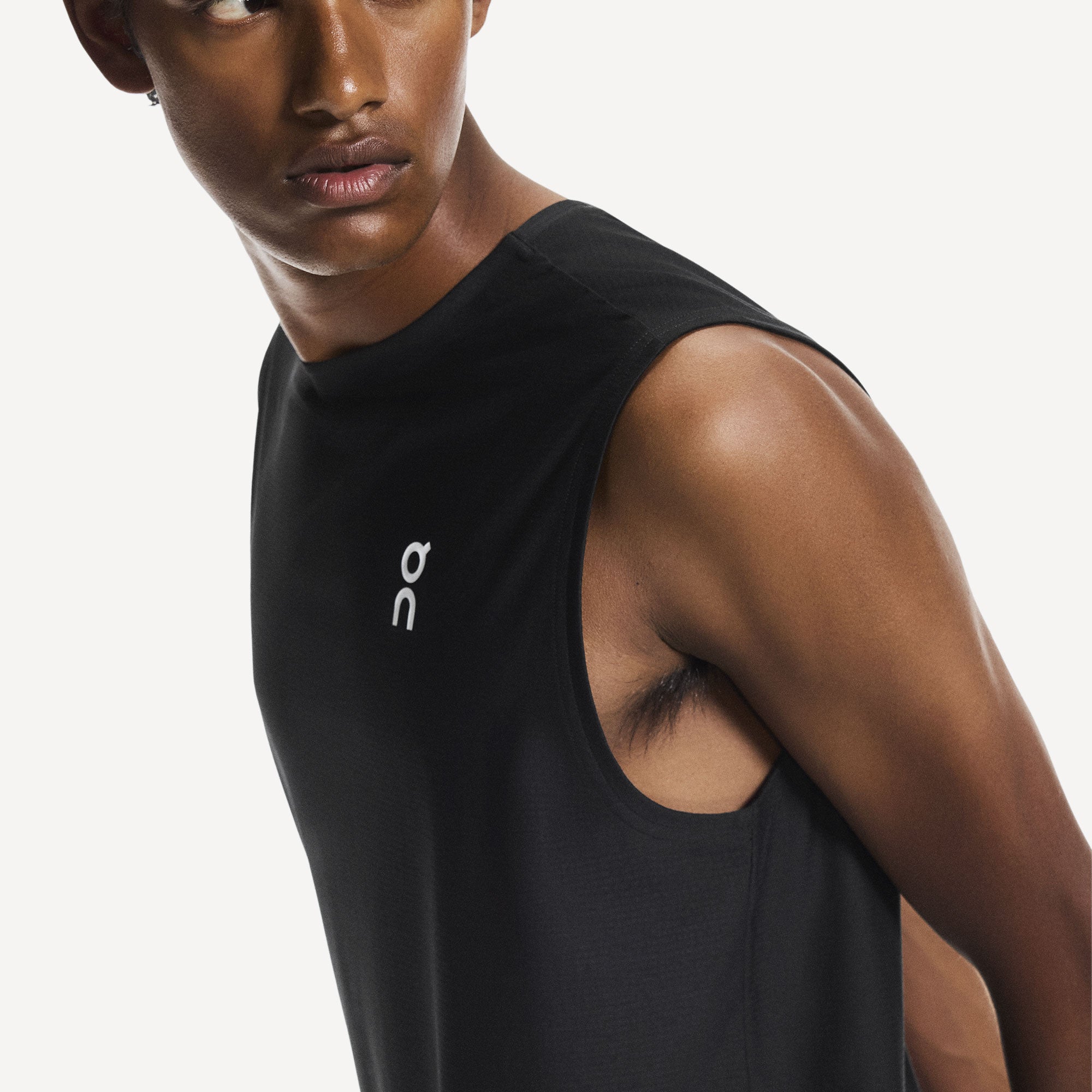 On Court Men's Tennis Tank - Black (4)