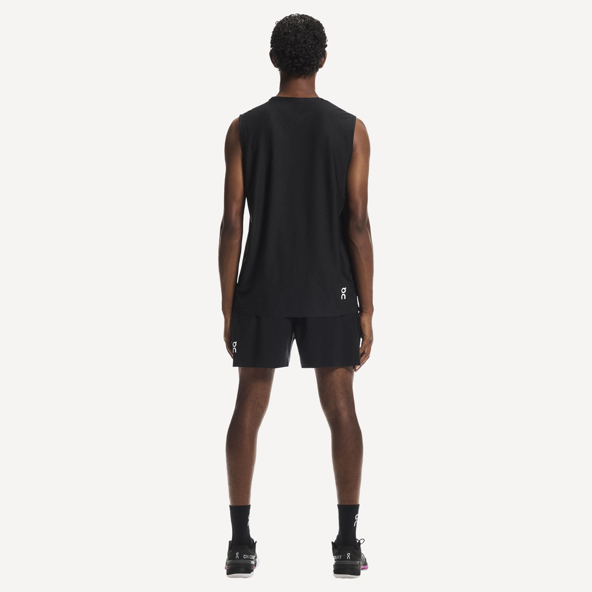 On Court Men's Tennis Tank - Black (6)