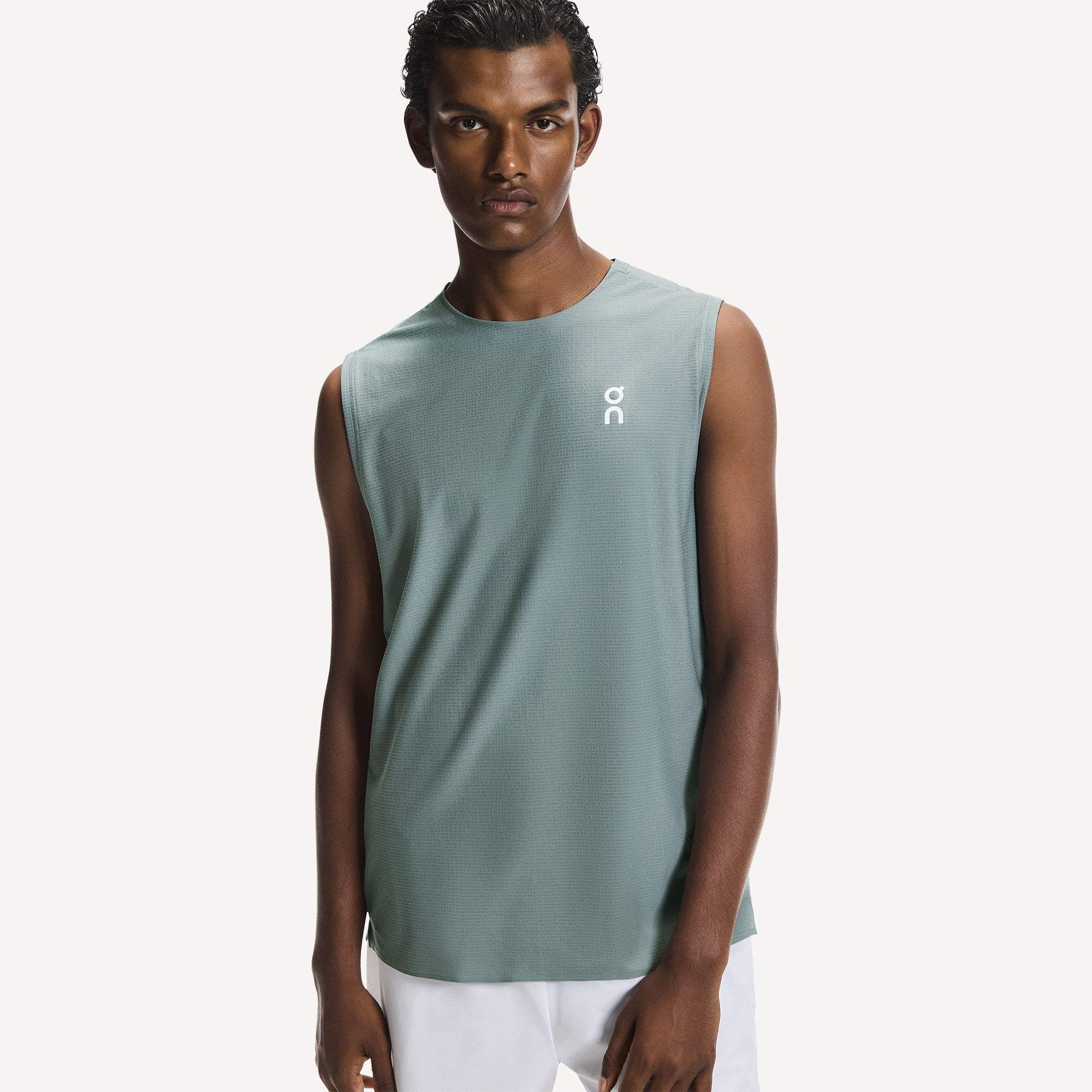 On Court Men's Tennis Tank - Green (1)