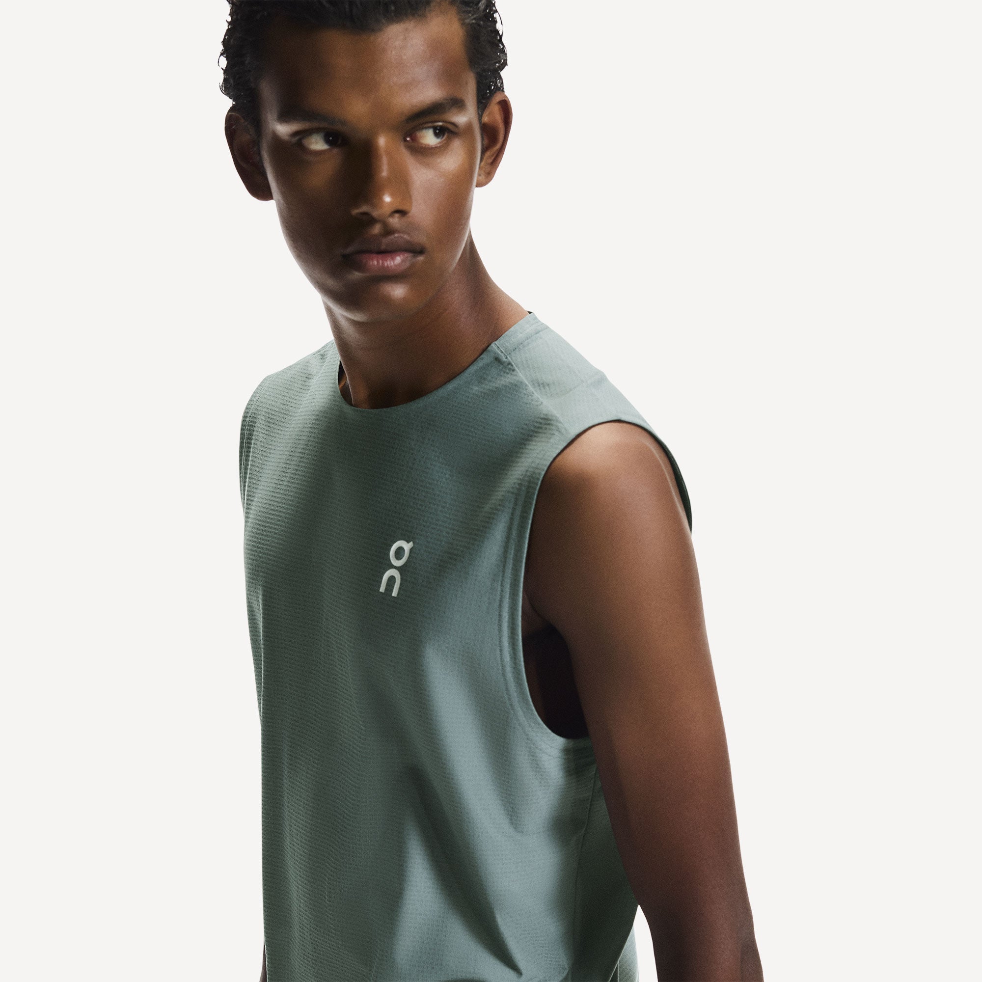 On Court Men's Tennis Tank - Green (3)