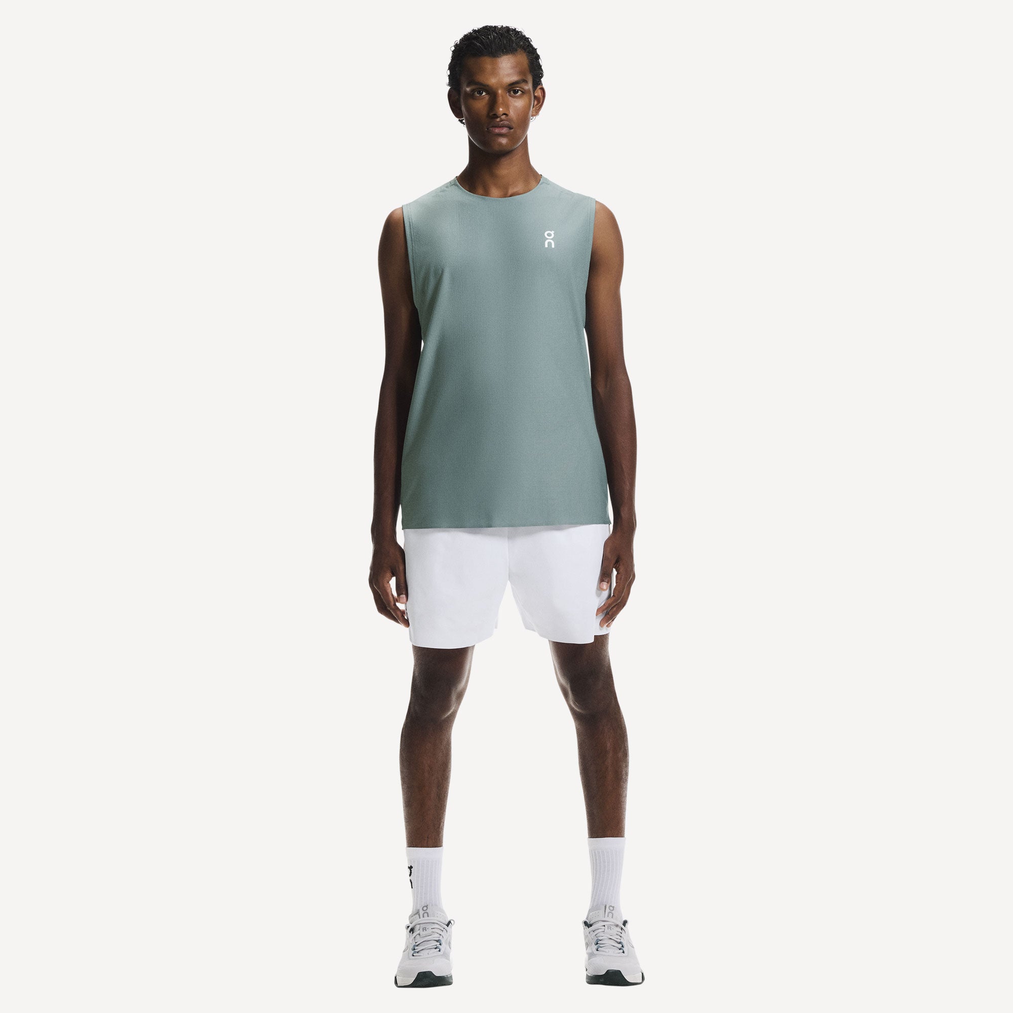 On Court Men's Tennis Tank - Green (6)