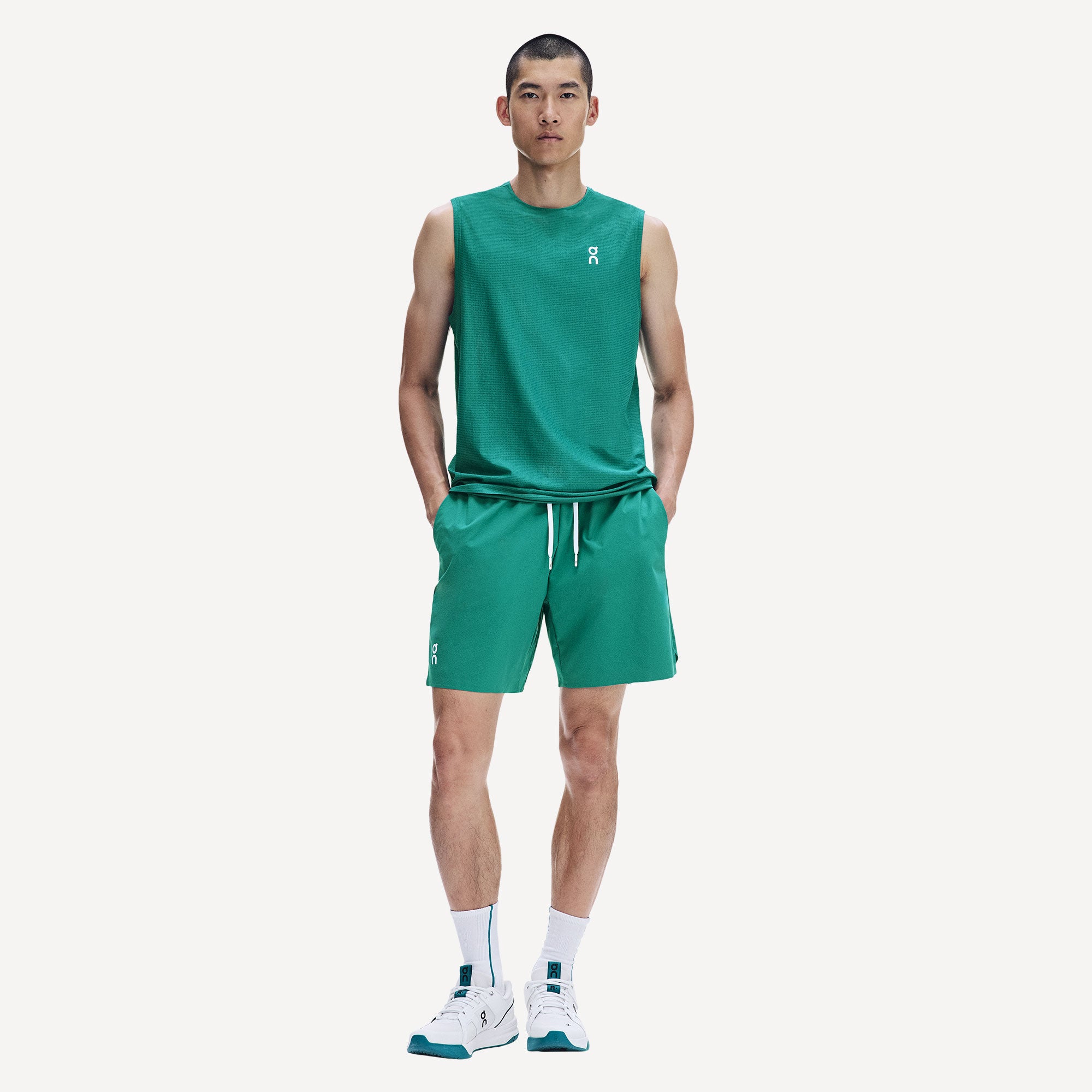 On Court Men's Tennis Tank - Green (2)