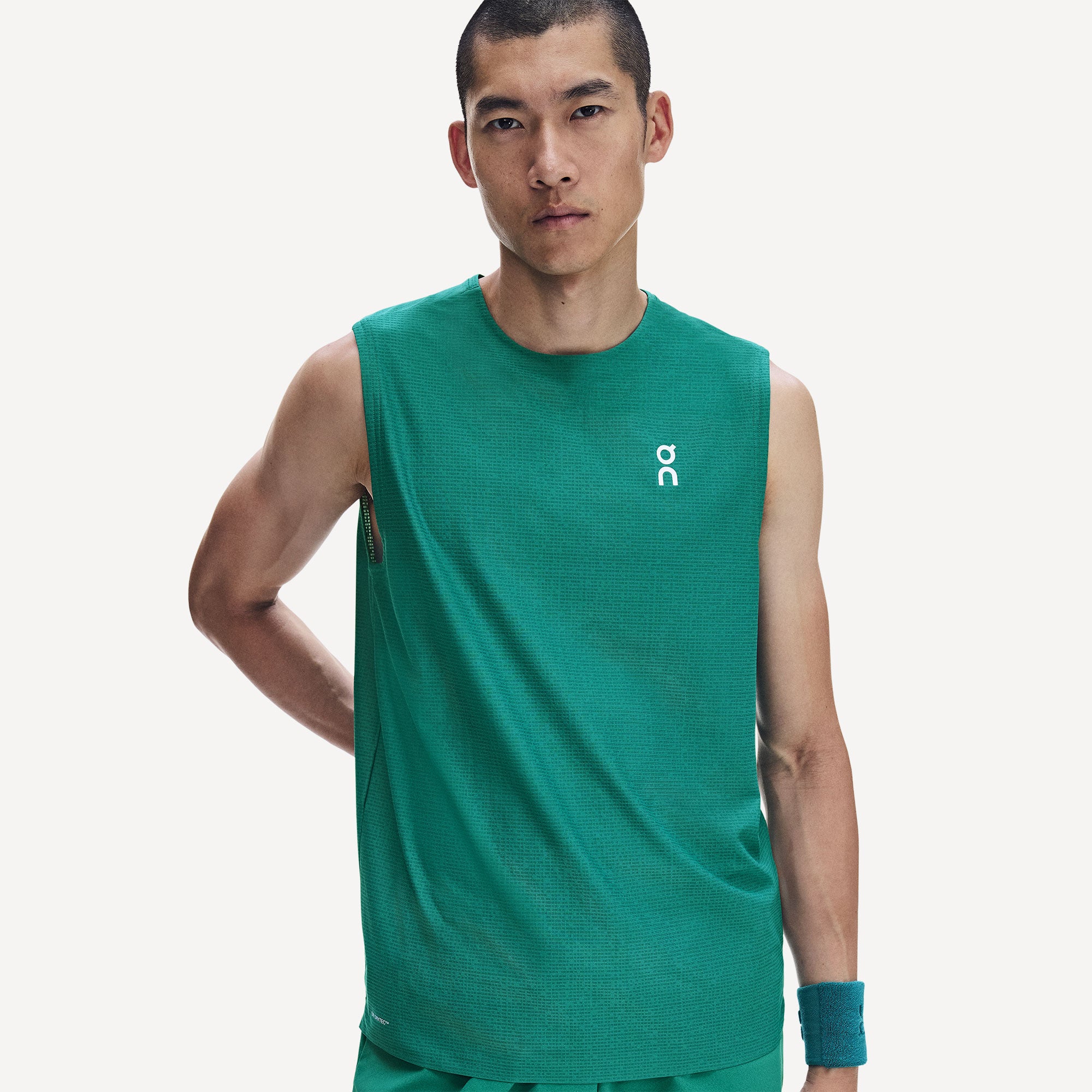 On Court Men's Tennis Tank - Green (3)