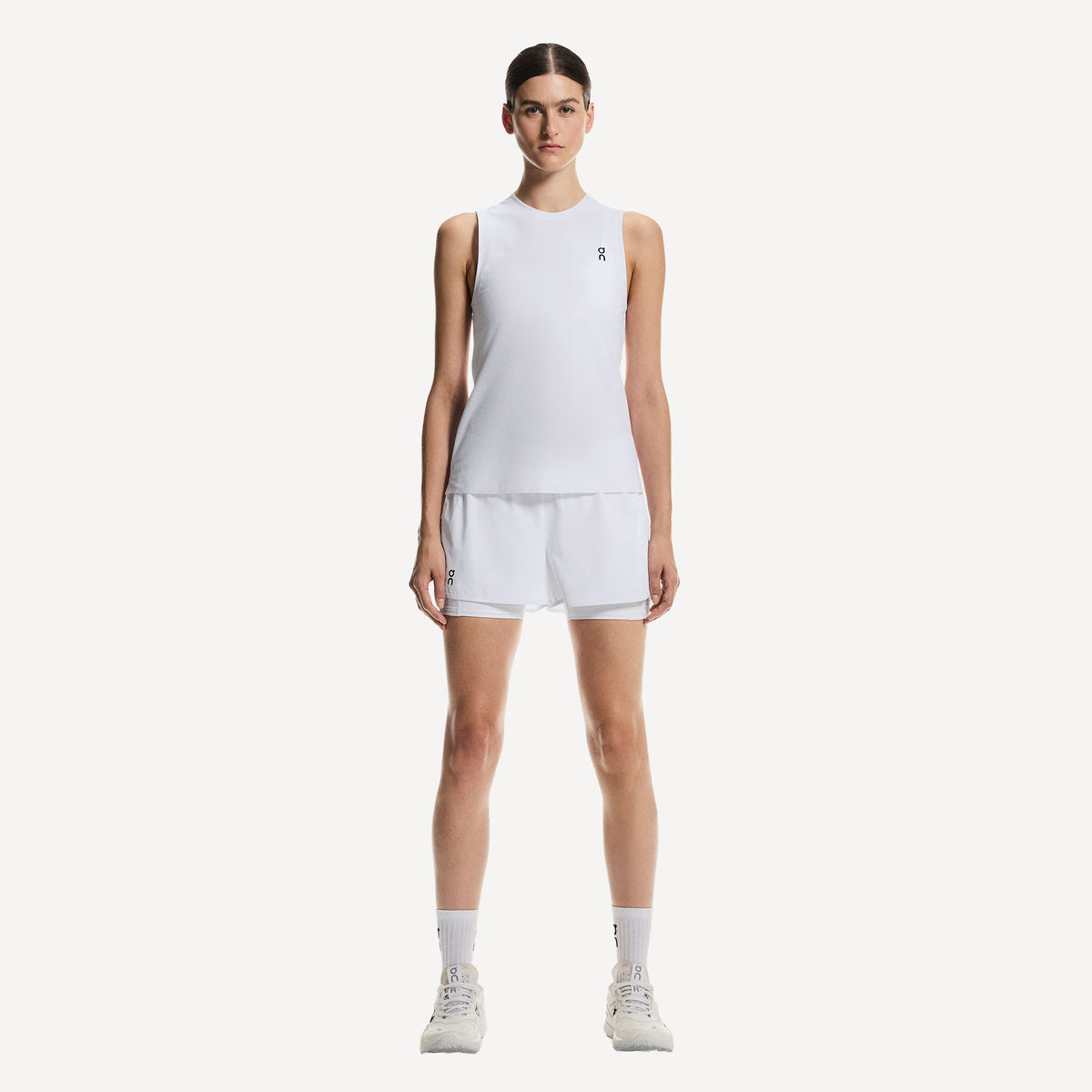 On Court Women's 3-Inch 2in1 Tennis Shorts - White (1)
