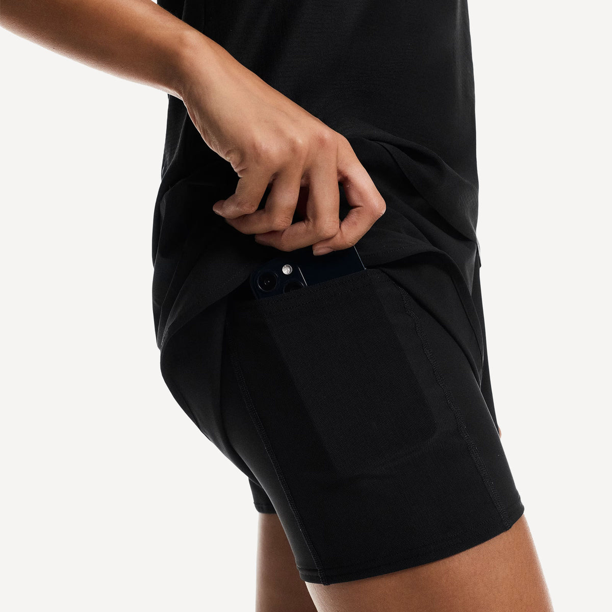 On Court Women's 3-Inch 2in1 Tennis Shorts - Black (7)
