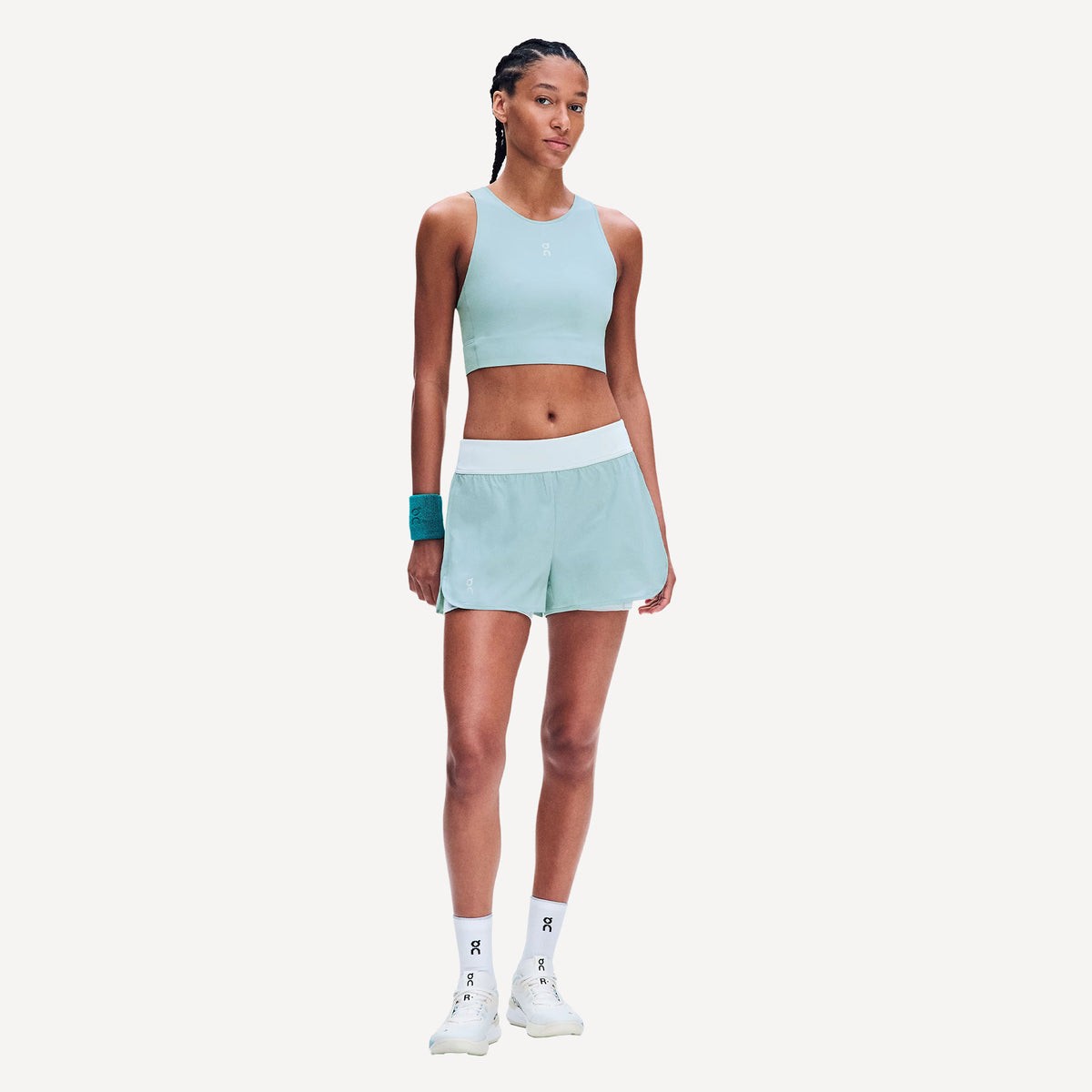 On Court Women's 3-Inch 2in1 Tennis Shorts - Blue (1)
