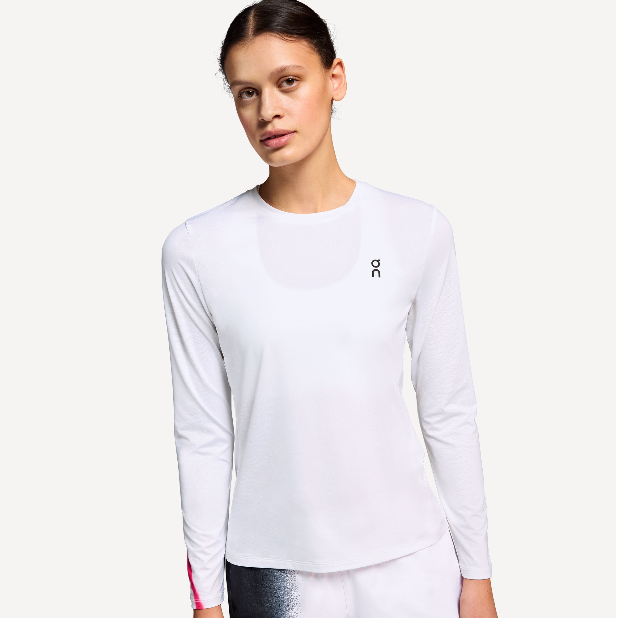 On Court Women's Long Sleeve Tennis Shirt - White (4)