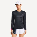 On Court Women's Long Sleeve Tennis Shirt - Black (1)