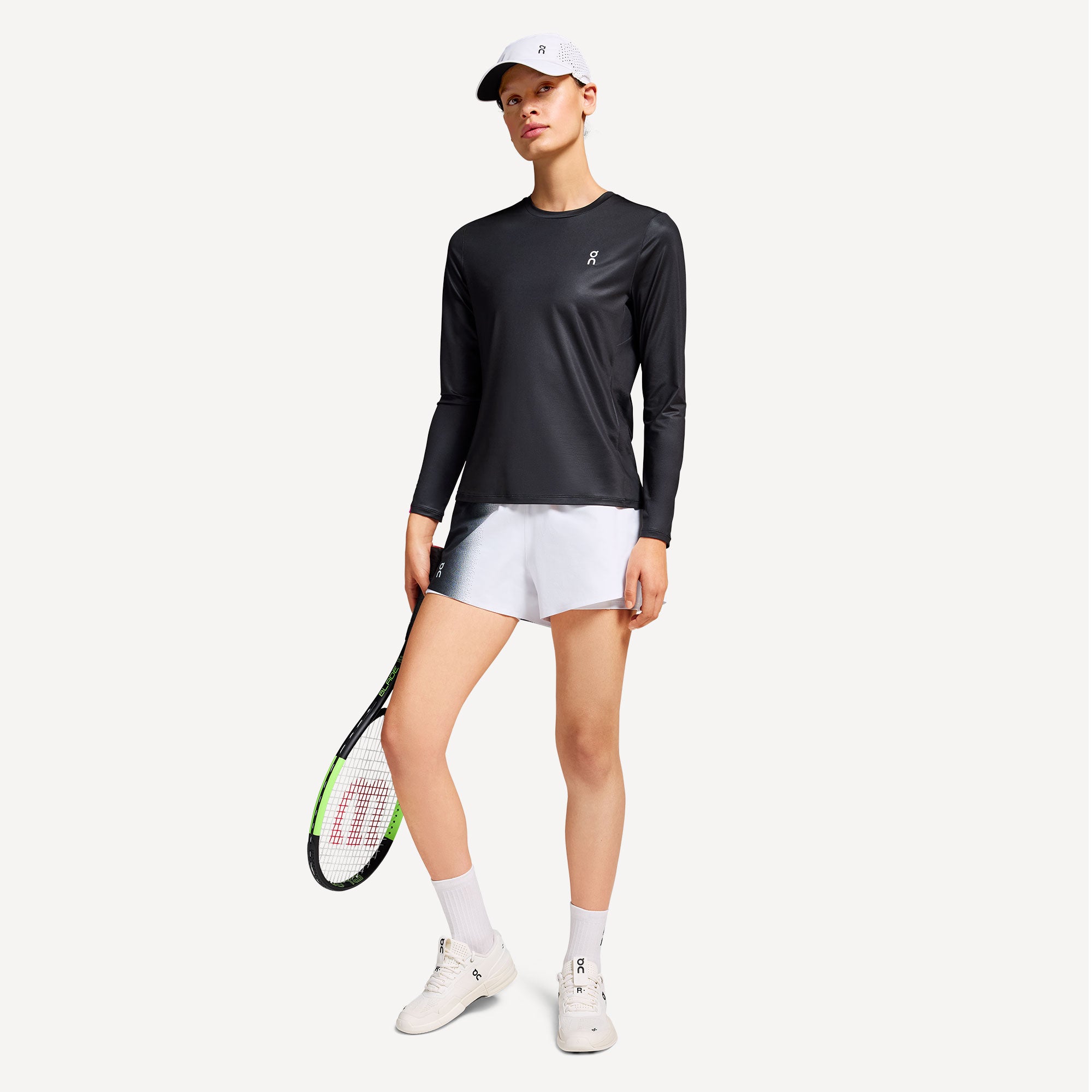 On Court Women's Long Sleeve Tennis Shirt - Black (3)