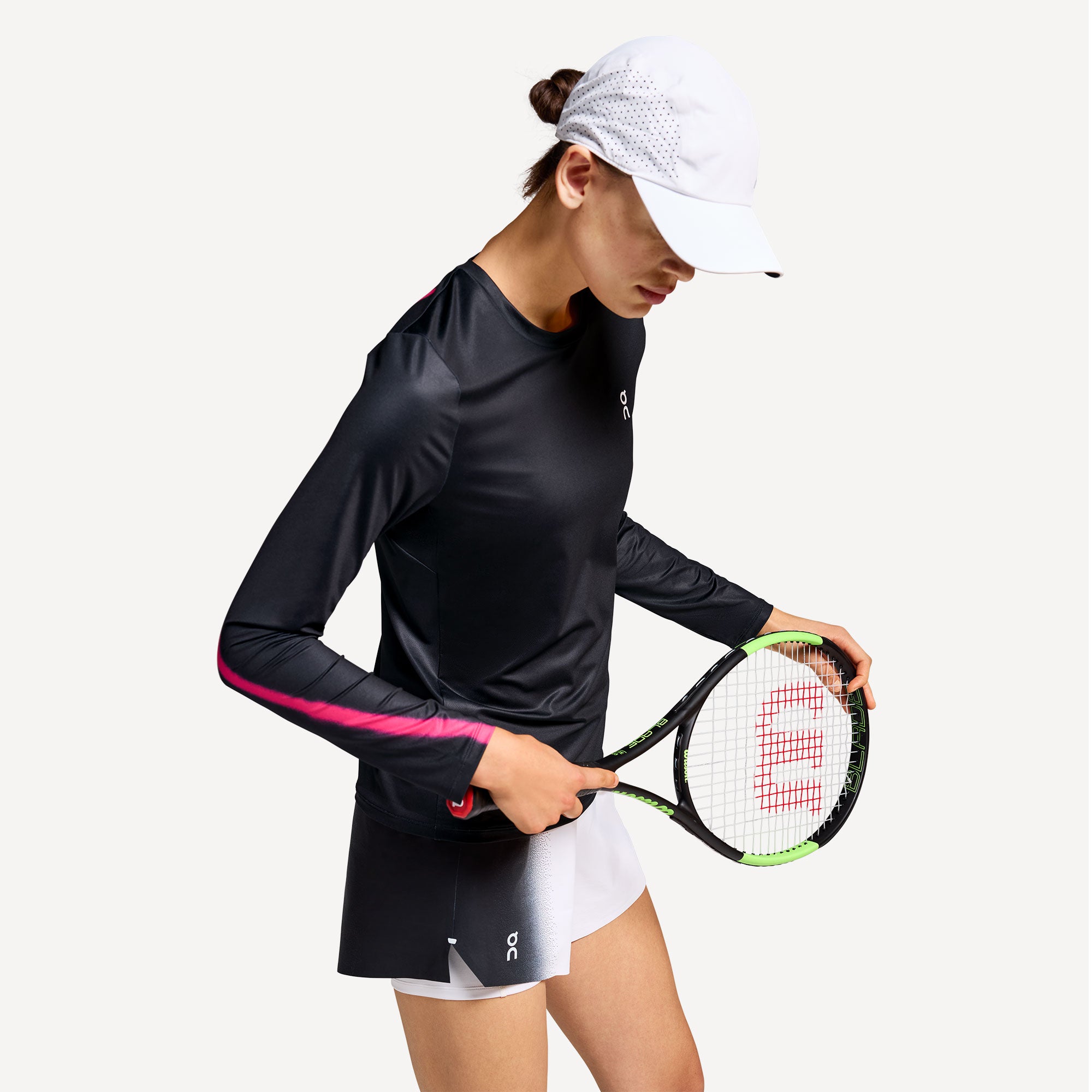 On Court Women's Long Sleeve Tennis Shirt - Black (6)