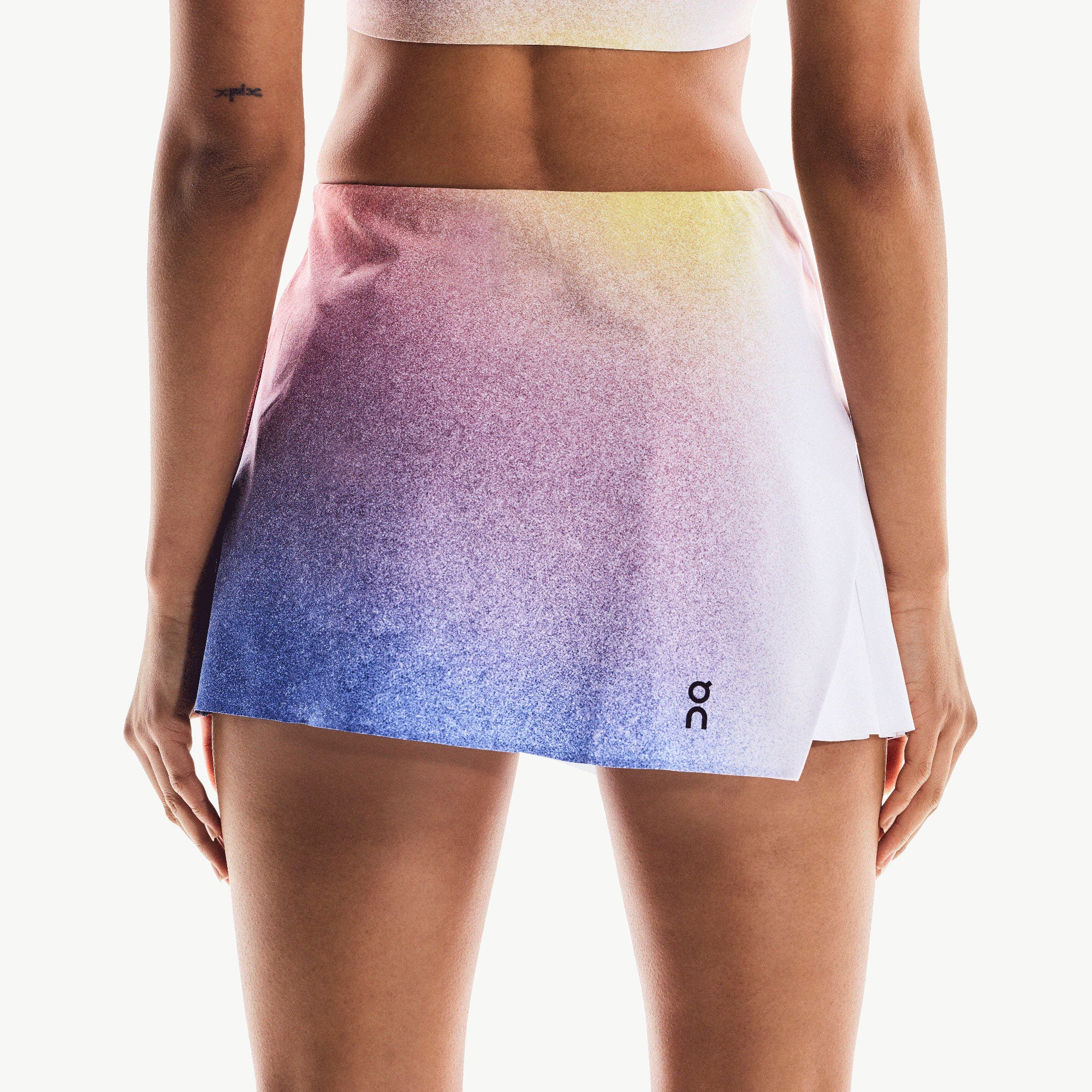 On Court Women's Side Pleat Tennis Skirt - White (2)